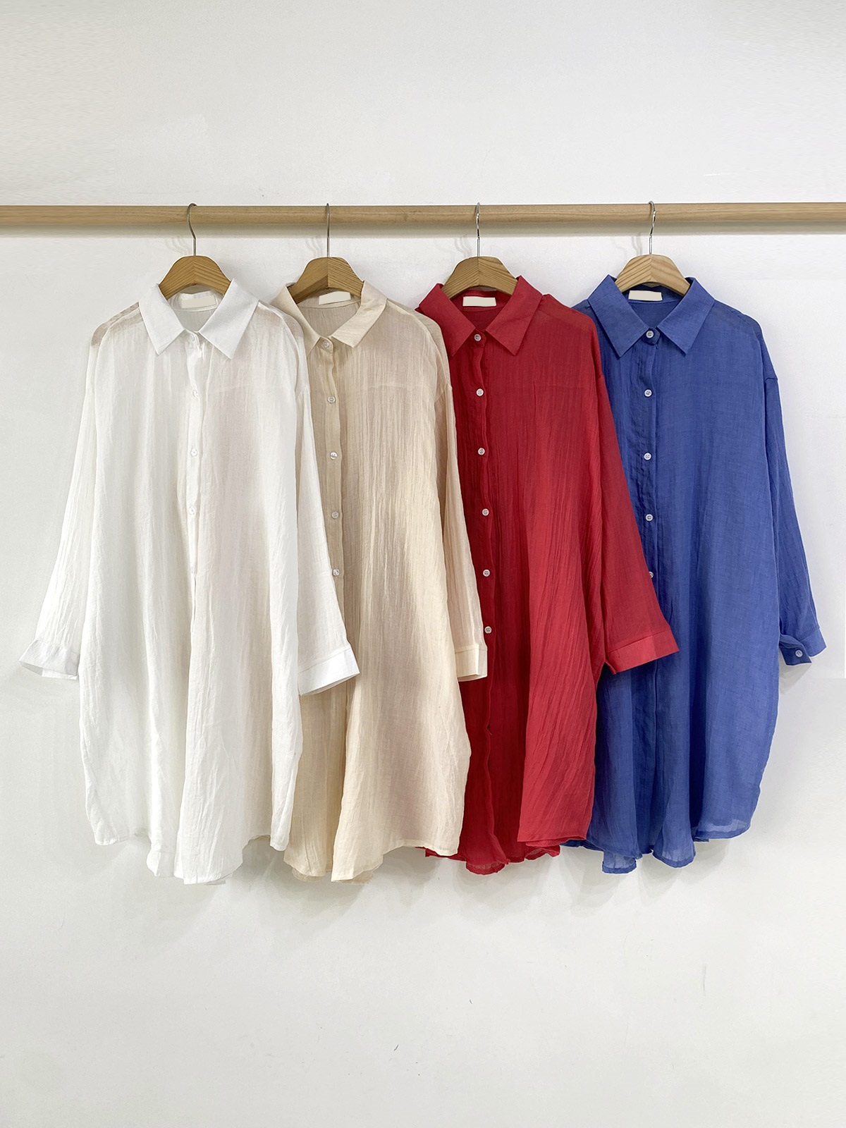 シースルーベーシックロングシャツ | 詳細画像27