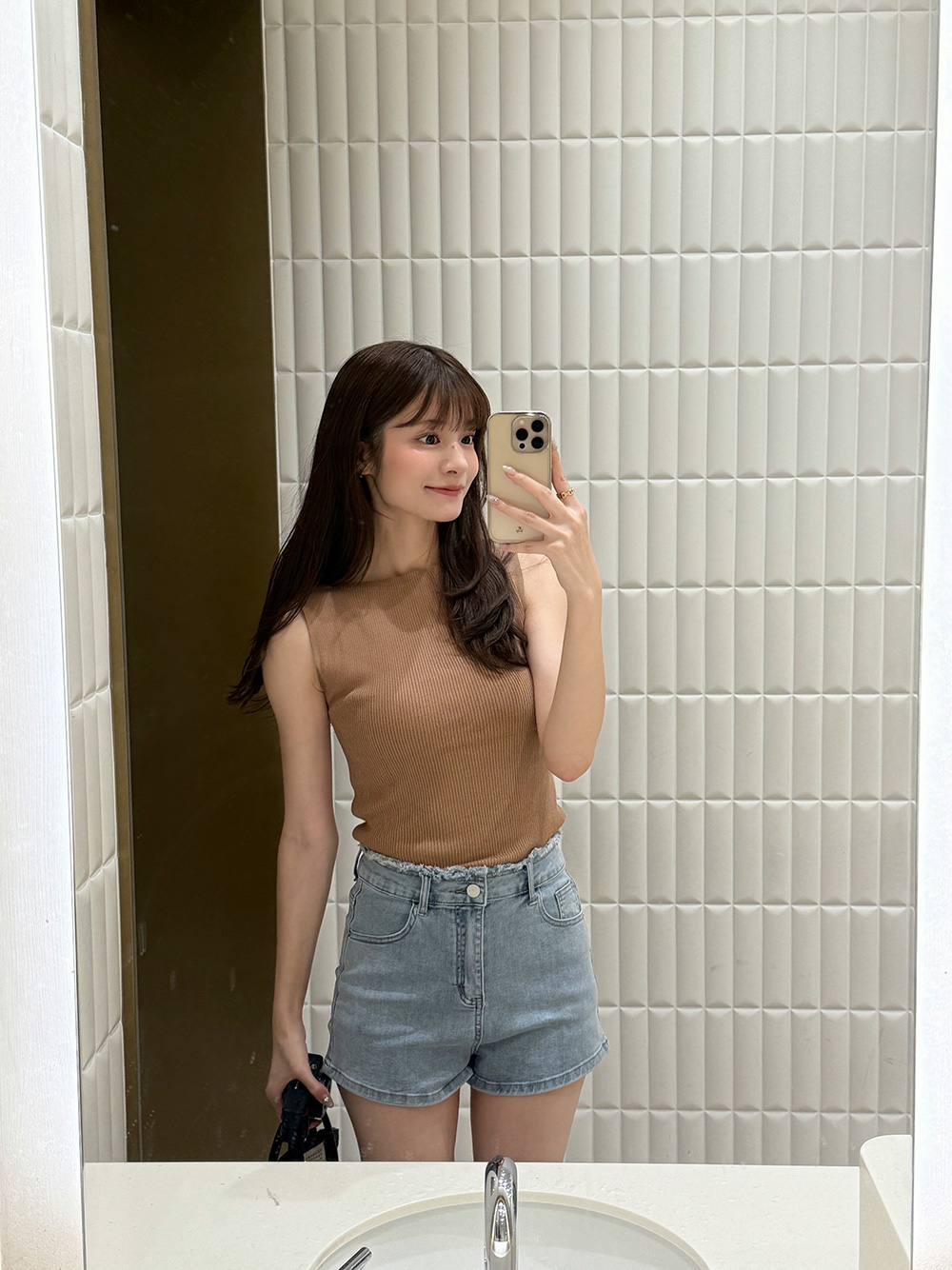 バックリボン刺繍ショートデニムパンツ | 詳細画像11