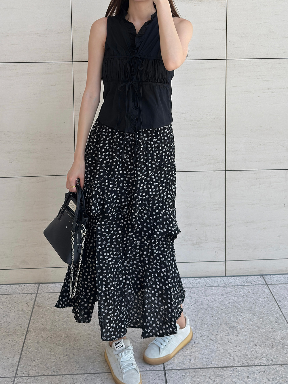 フラワーフリルスリットロングスカート | 詳細画像2