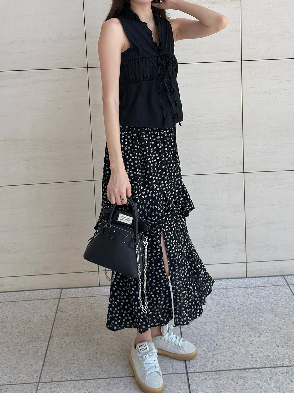 フラワーフリルスリットロングスカート | 詳細画像4