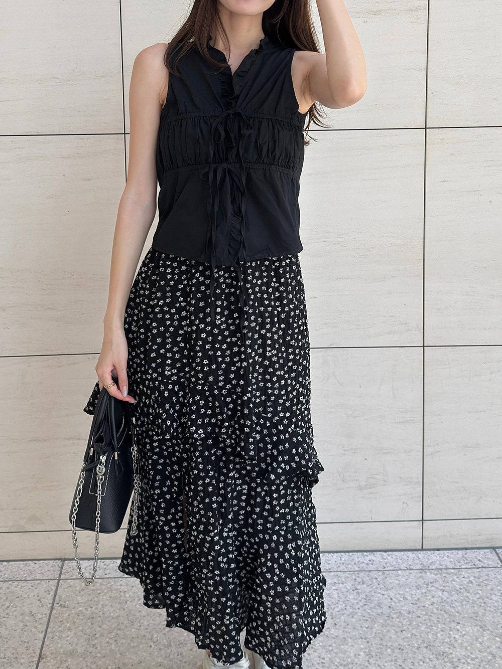 フラワーフリルスリットロングスカート | 詳細画像6