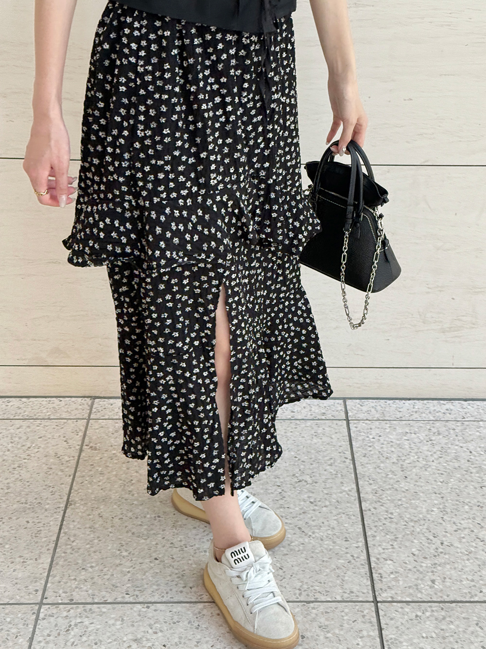 フラワーフリルスリットロングスカート | 詳細画像7