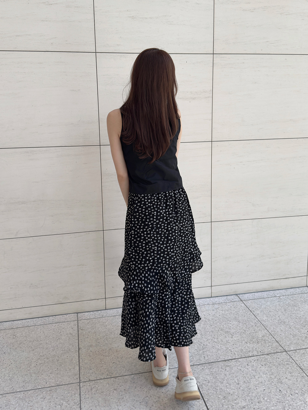 フラワーフリルスリットロングスカート | 詳細画像8