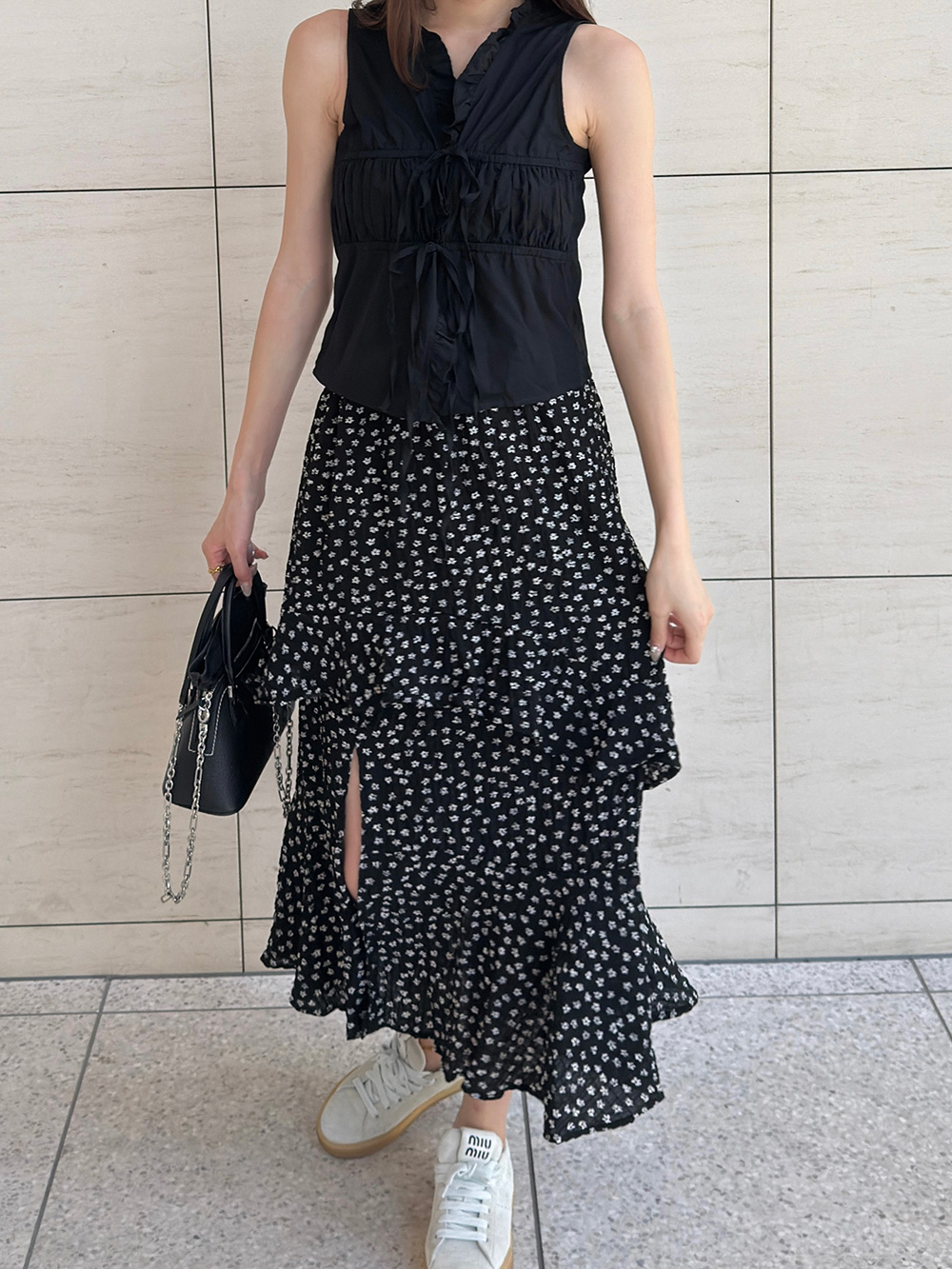 フラワーフリルスリットロングスカート | 詳細画像10