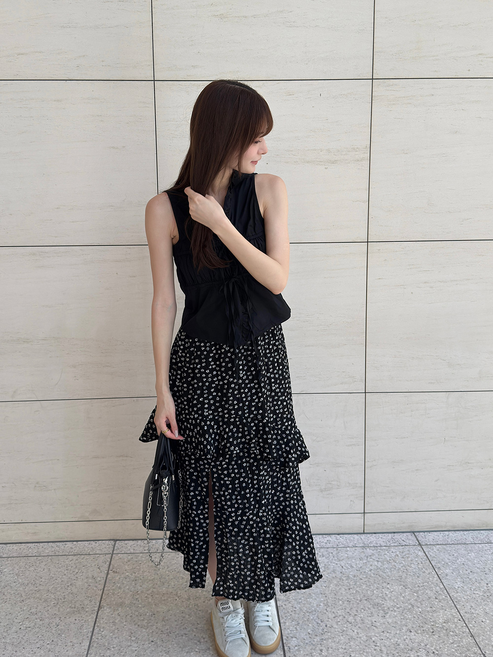 フラワーフリルスリットロングスカート | 詳細画像11