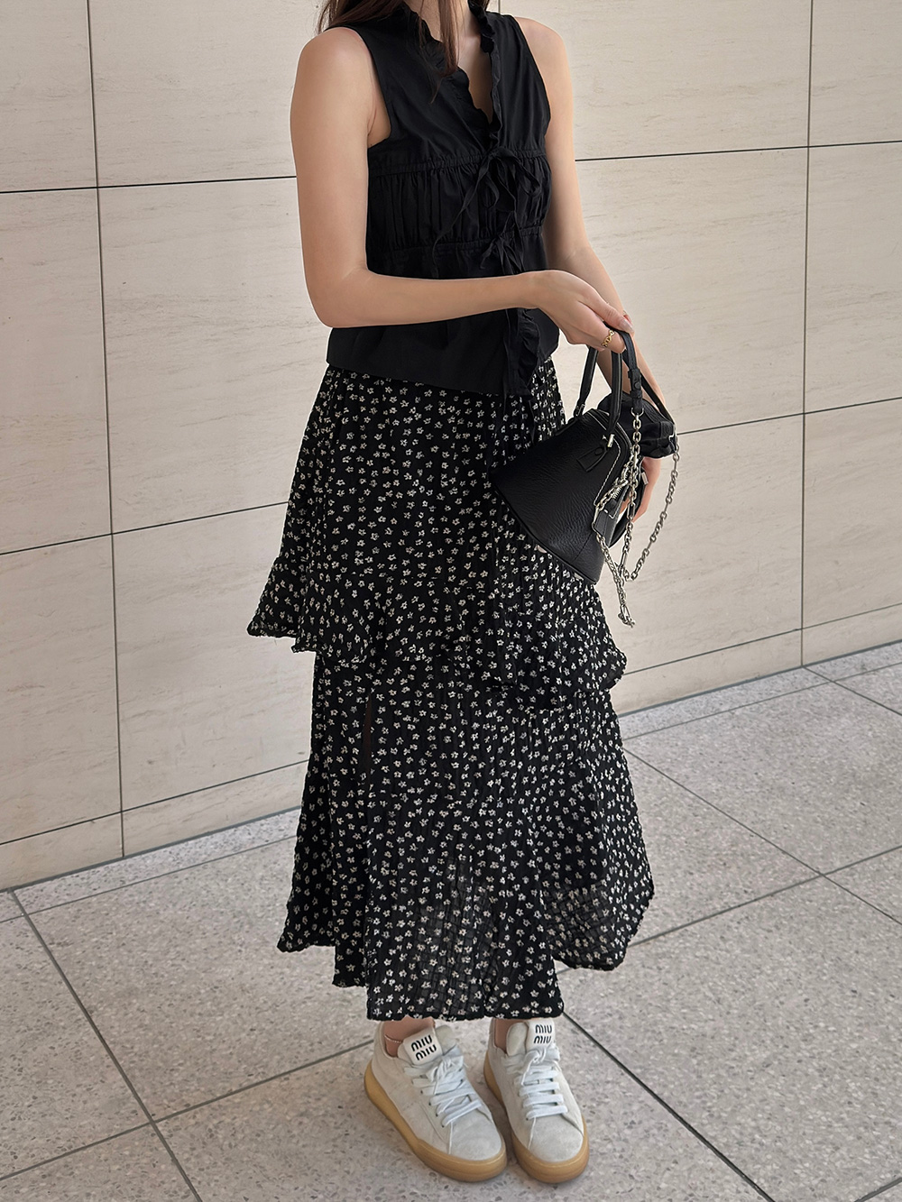 フラワーフリルスリットロングスカート | 詳細画像12