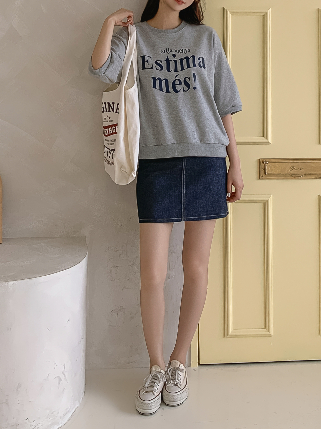 ラウンドネック半袖プリントTシャツスウェット | 詳細画像17