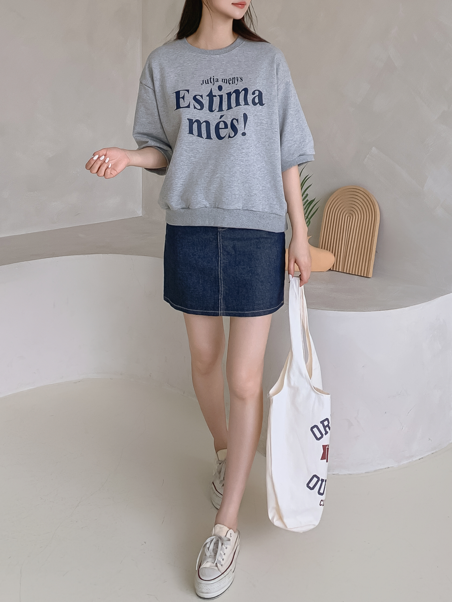 ラウンドネック半袖プリントTシャツスウェット | 詳細画像26