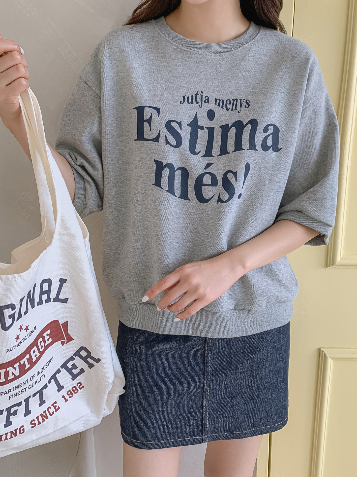 ラウンドネック半袖プリントTシャツスウェット | 詳細画像19