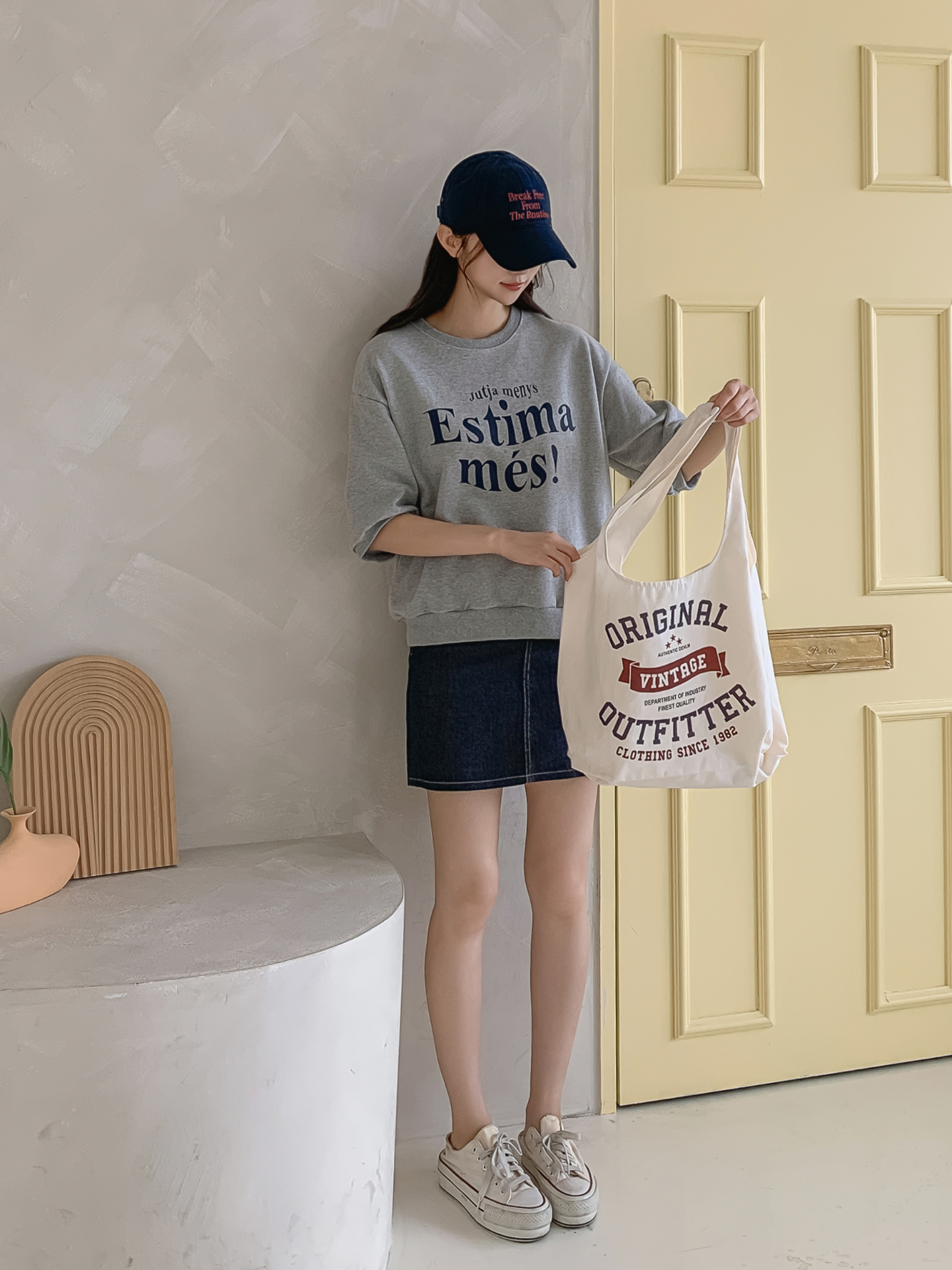 ラウンドネック半袖プリントTシャツスウェット | 詳細画像16