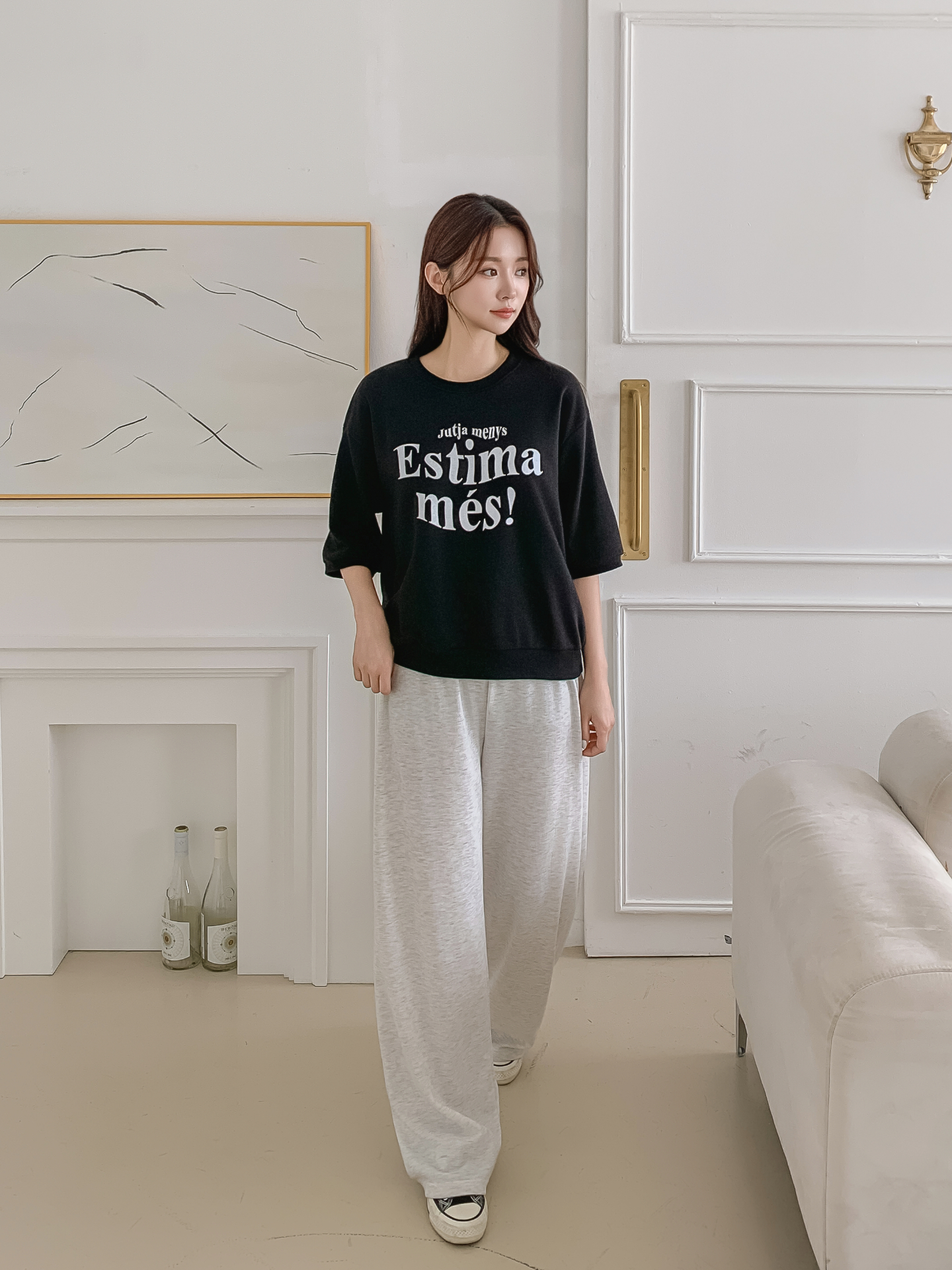 ラウンドネック半袖プリントTシャツスウェット | 詳細画像10