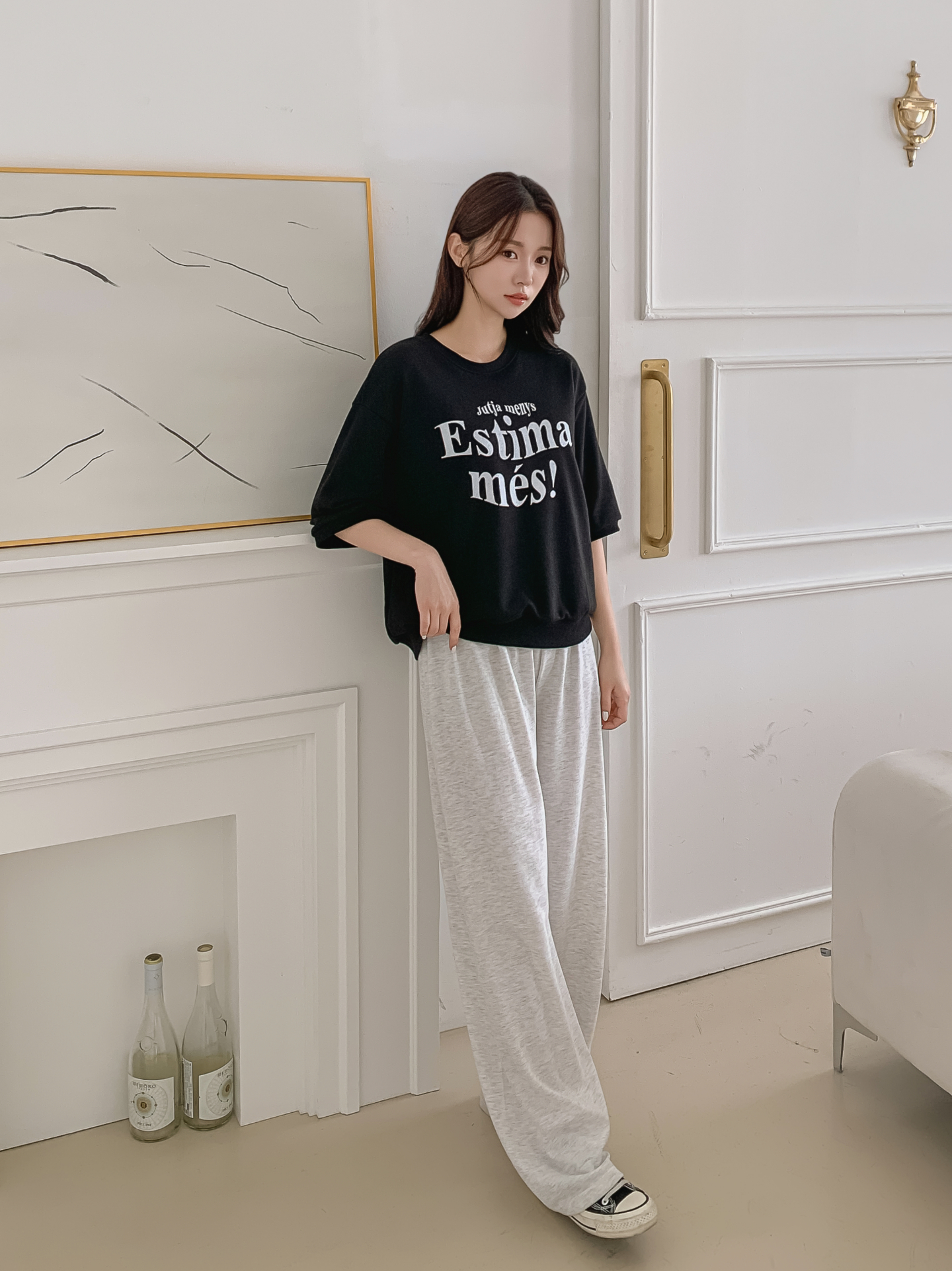 ラウンドネック半袖プリントTシャツスウェット | 詳細画像3