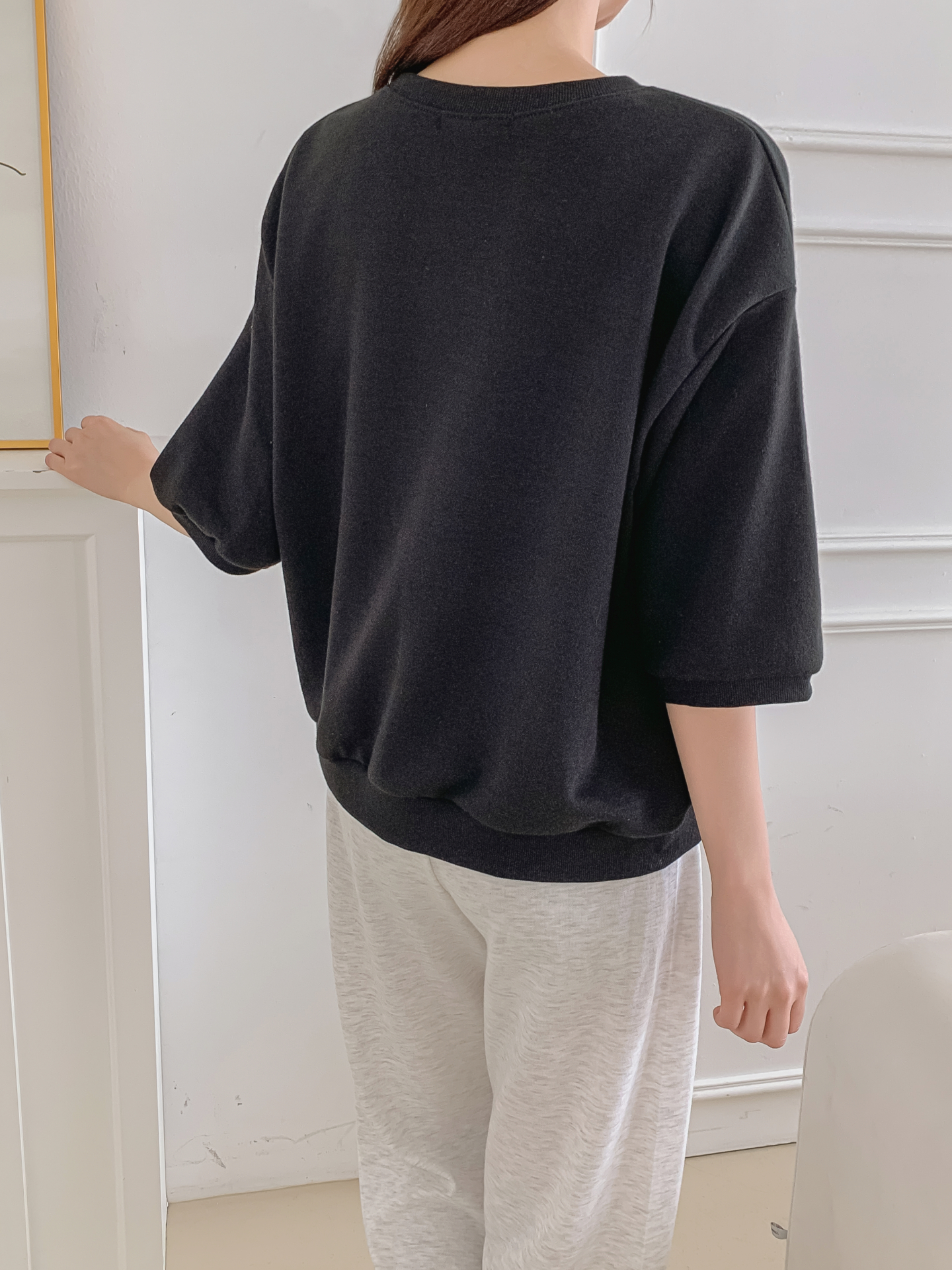ラウンドネック半袖プリントTシャツスウェット | 詳細画像12