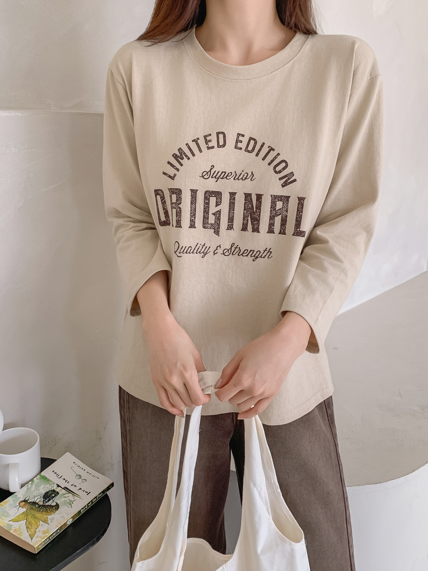 ラウンドネック長袖プリントTシャツ | 詳細画像21