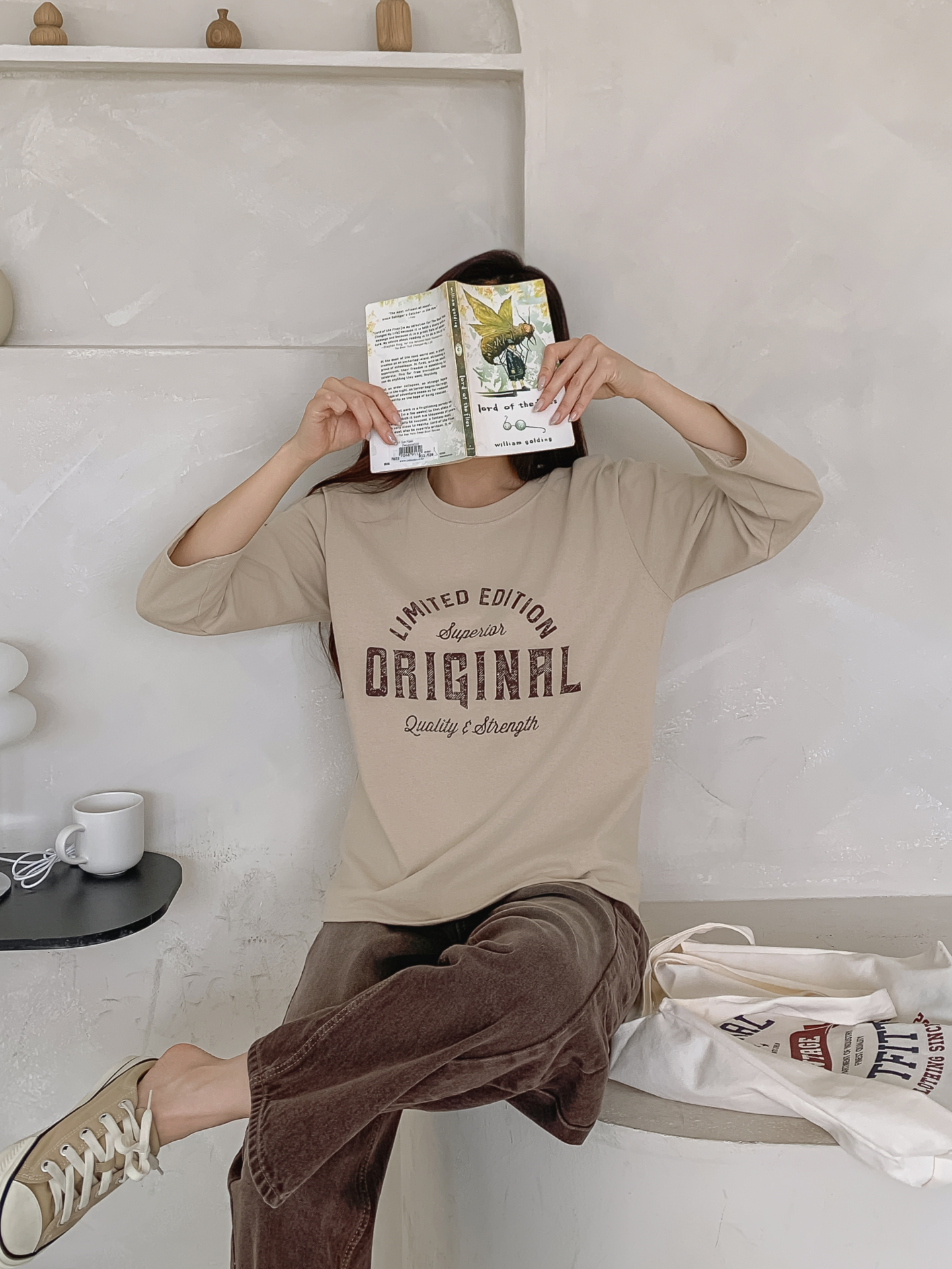 ラウンドネック長袖プリントTシャツ | 詳細画像29
