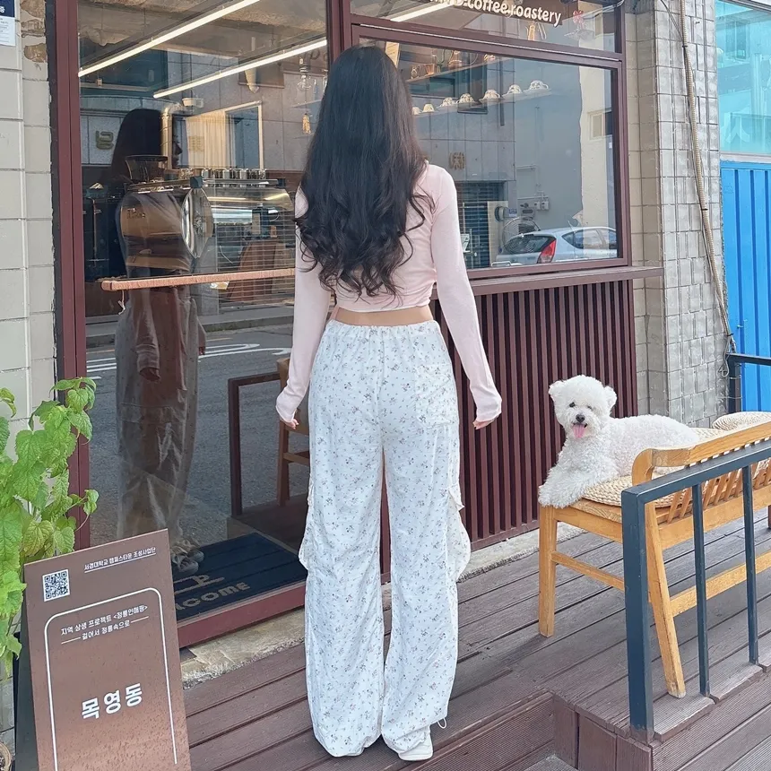 ラップクロップド長袖フードTシャツ | mirangmirang | 詳細画像17