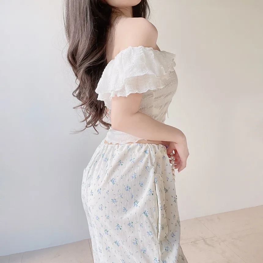 ドローストリングポケットカーゴワイド花柄パンツ | mirangmirang | 詳細画像64