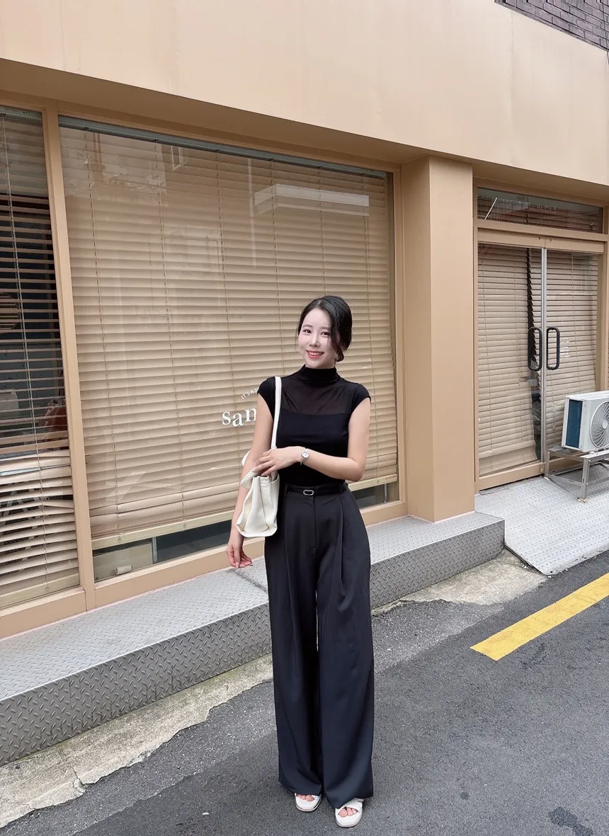 ベルト付ピンタックワイドパンツ | mirangmirang | 詳細画像28