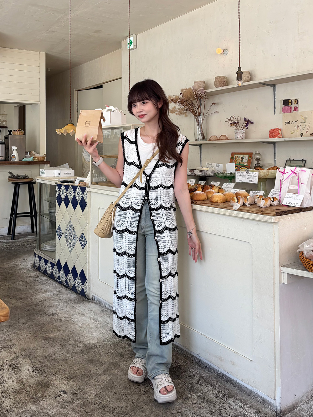 レースウォッシングフレアデニムパンツ | 詳細画像12