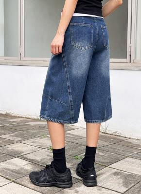 【d.i.a.】ショートデニムパンツ/GAL/y2k デニムショートパンツ 26インチ y2k 平成ギャル 豹 ダメージ