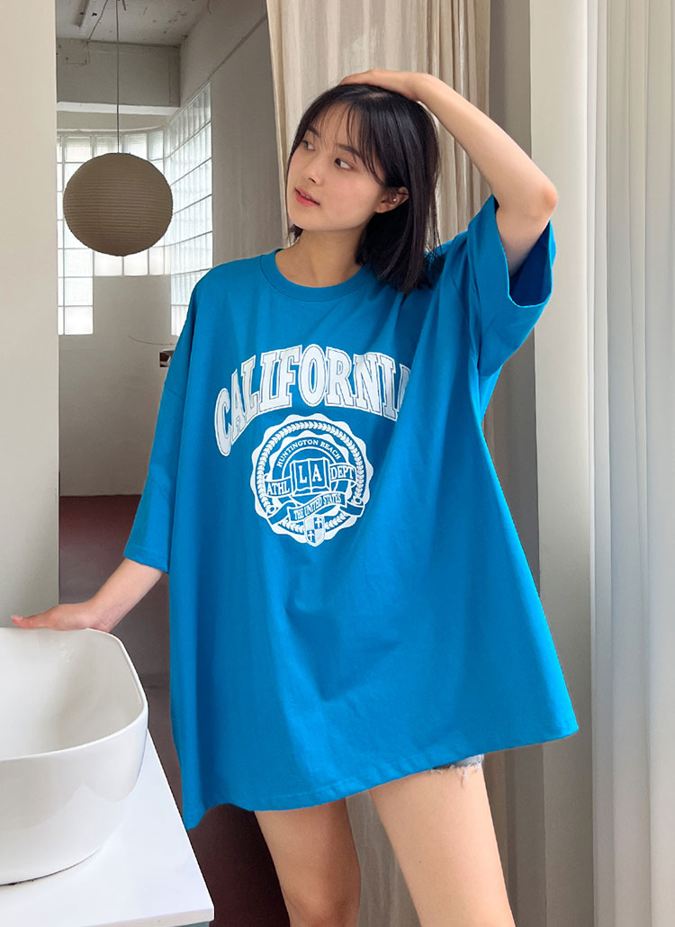 オーバーサイズビッグ半袖プリントTシャツ | レディースファッション