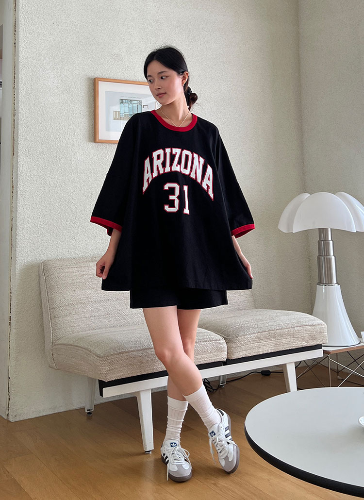 ドルマンボクシー半袖Tシャツショートパンツセットアップ | レディース