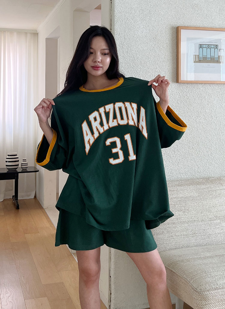 ドルマンボクシー半袖Tシャツショートパンツセットアップ | レディース
