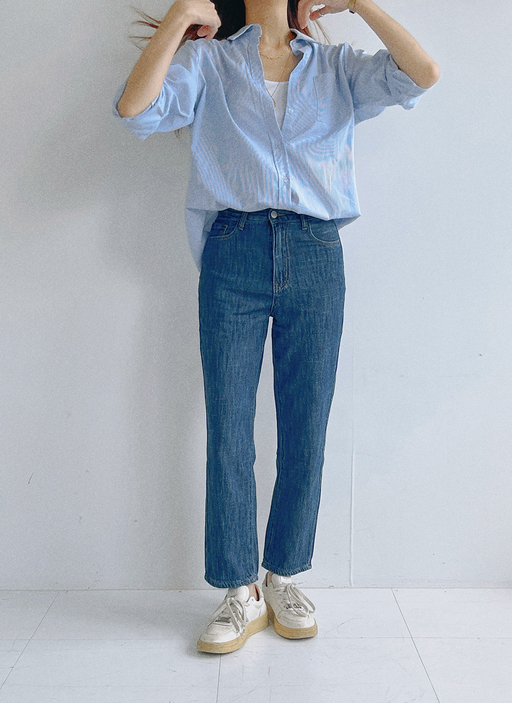 [選べる丈]ストレートディープブルーデニムパンツ | DHOLIC | 詳細画像13