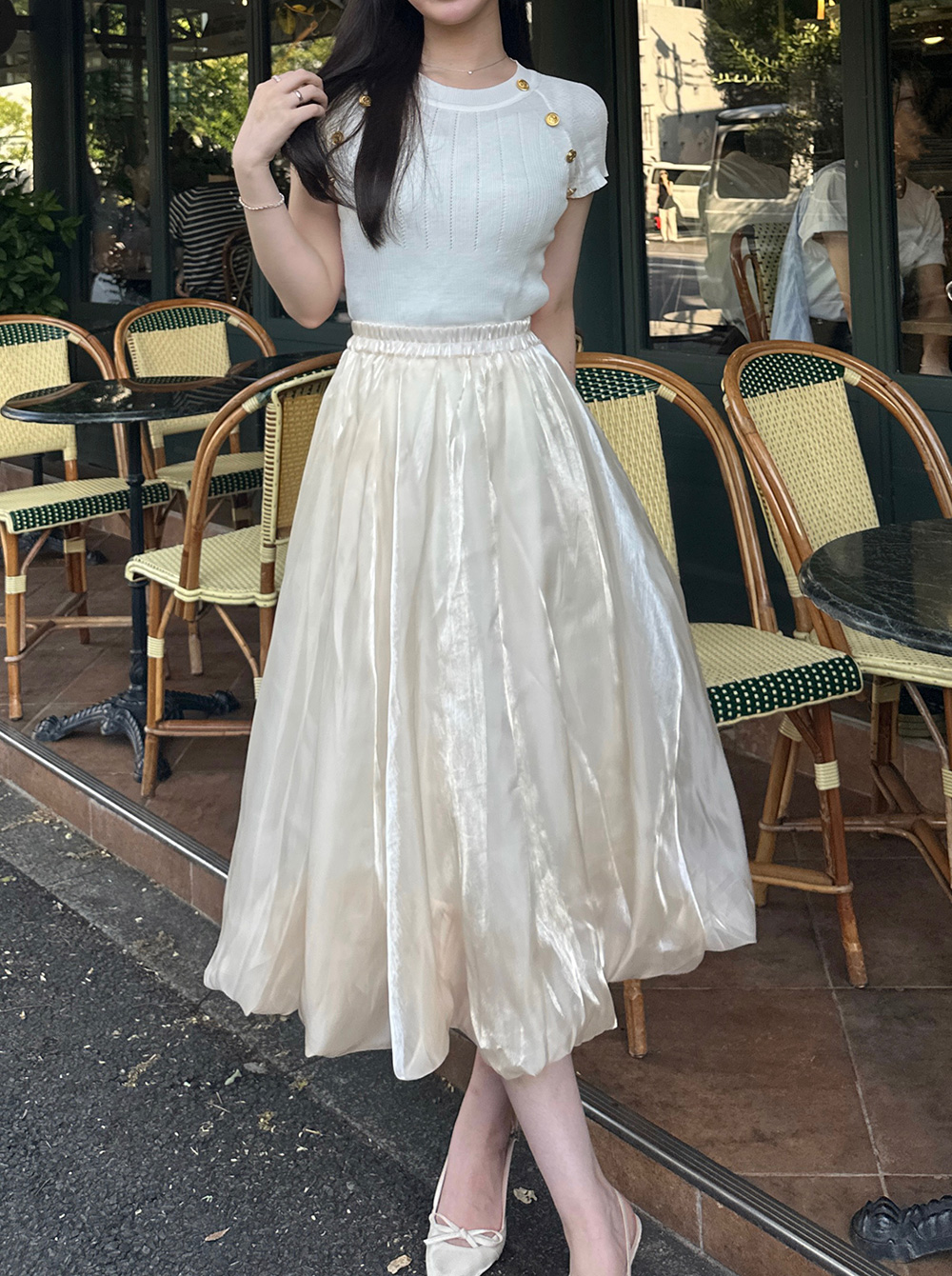 エアリーシフォンバルーンスカート | 詳細画像3