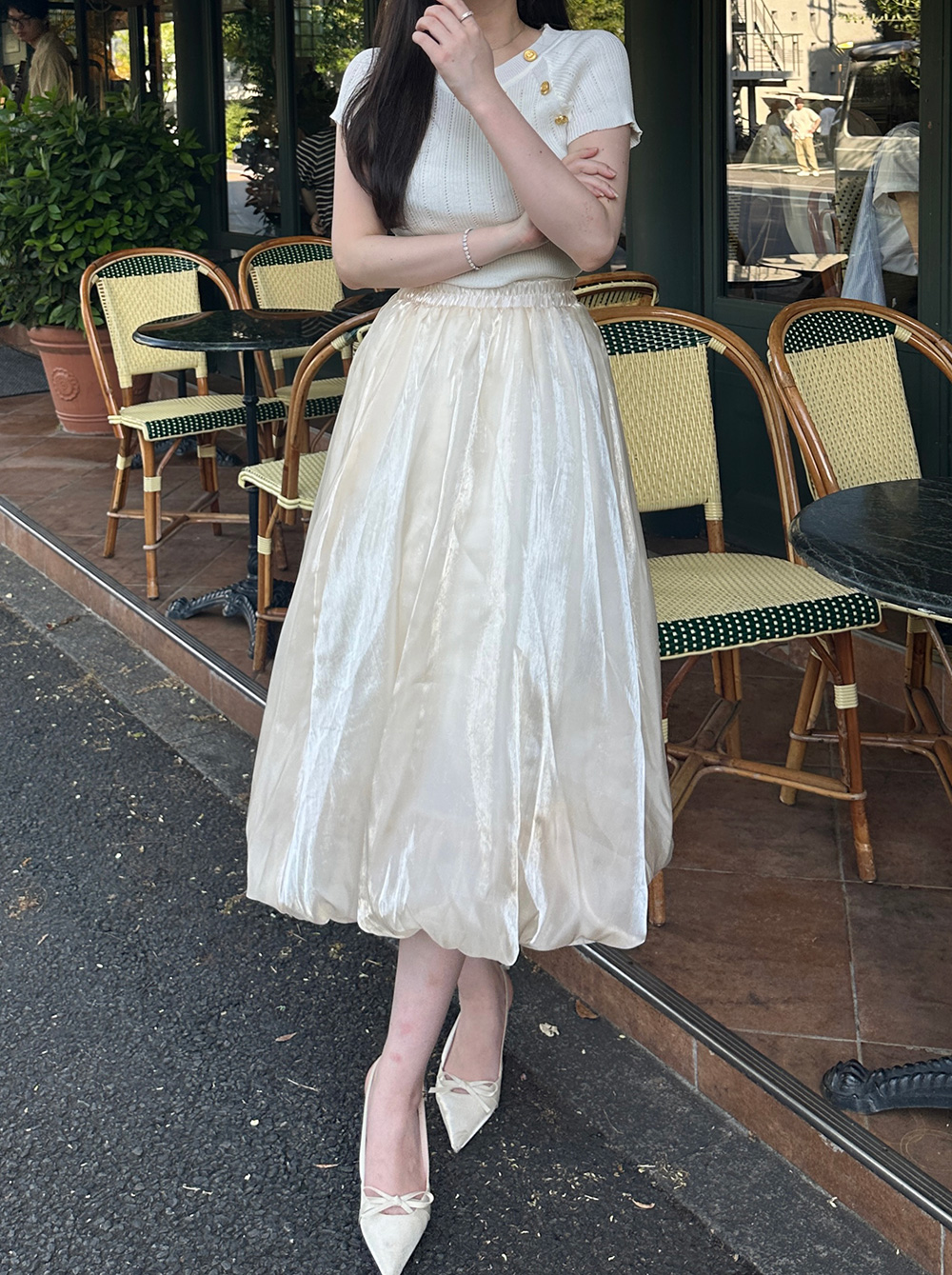エアリーシフォンバルーンスカート | 詳細画像5