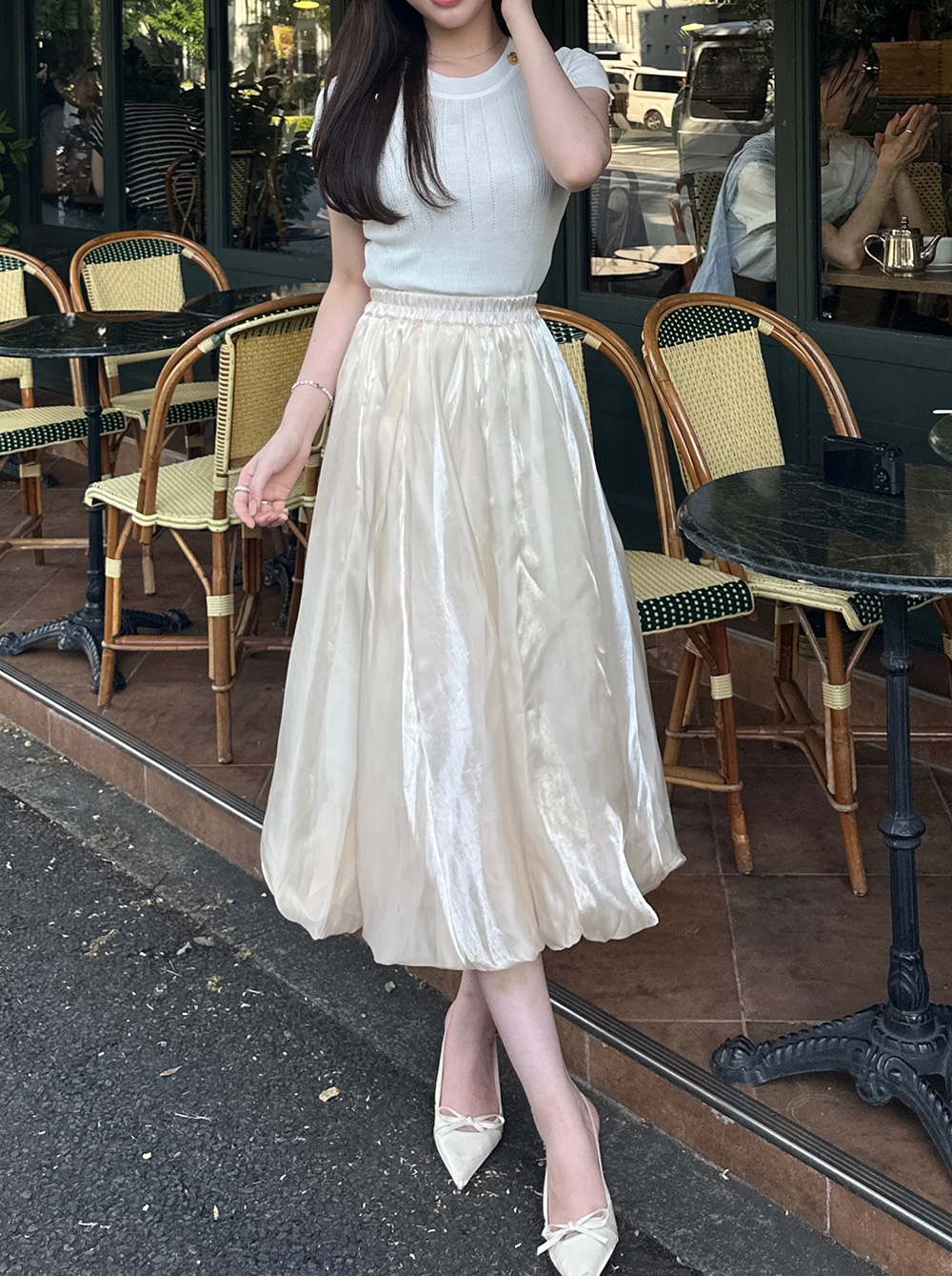 エアリーシフォンバルーンスカート | 詳細画像7