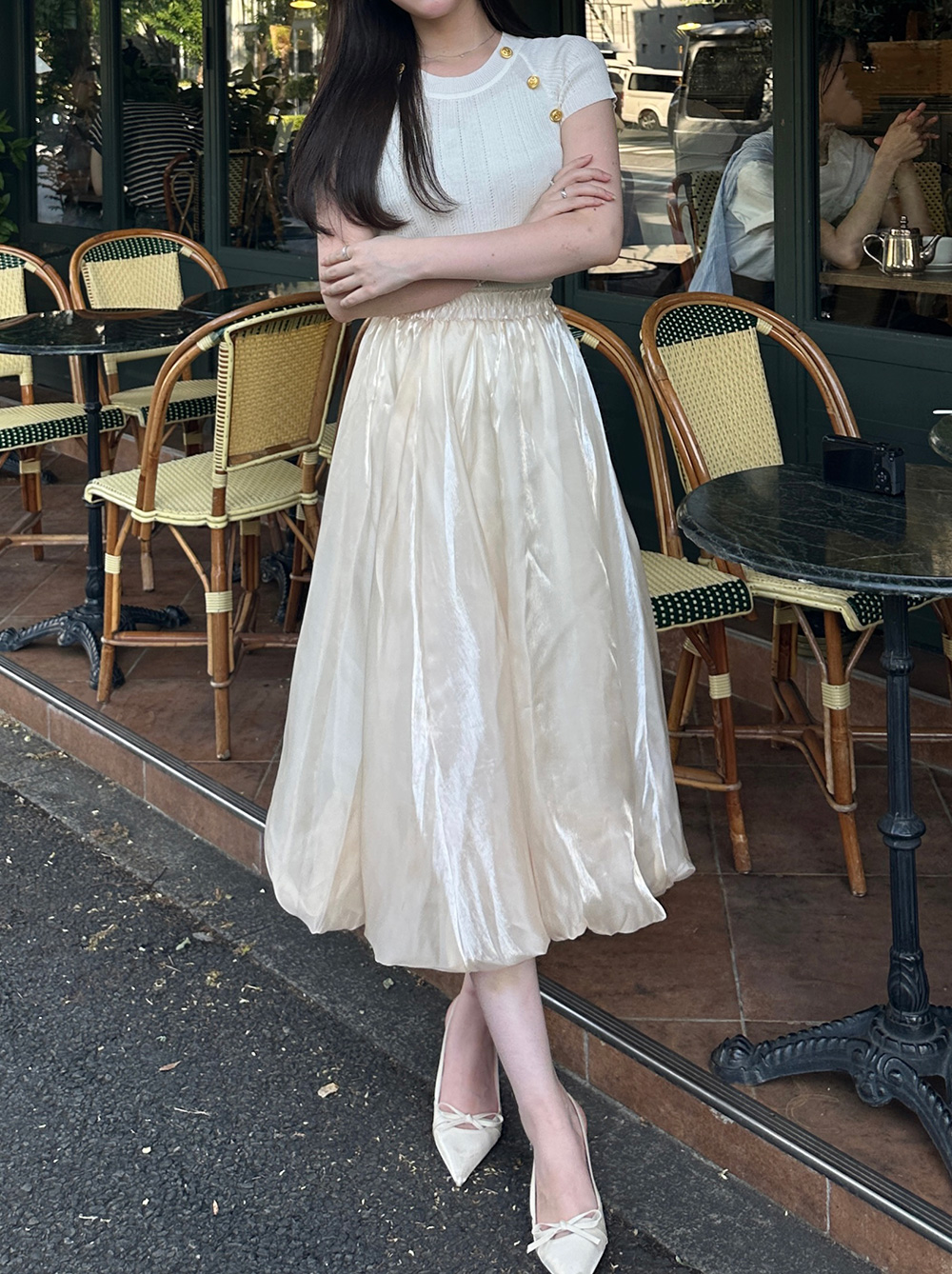 エアリーシフォンバルーンスカート | 詳細画像9