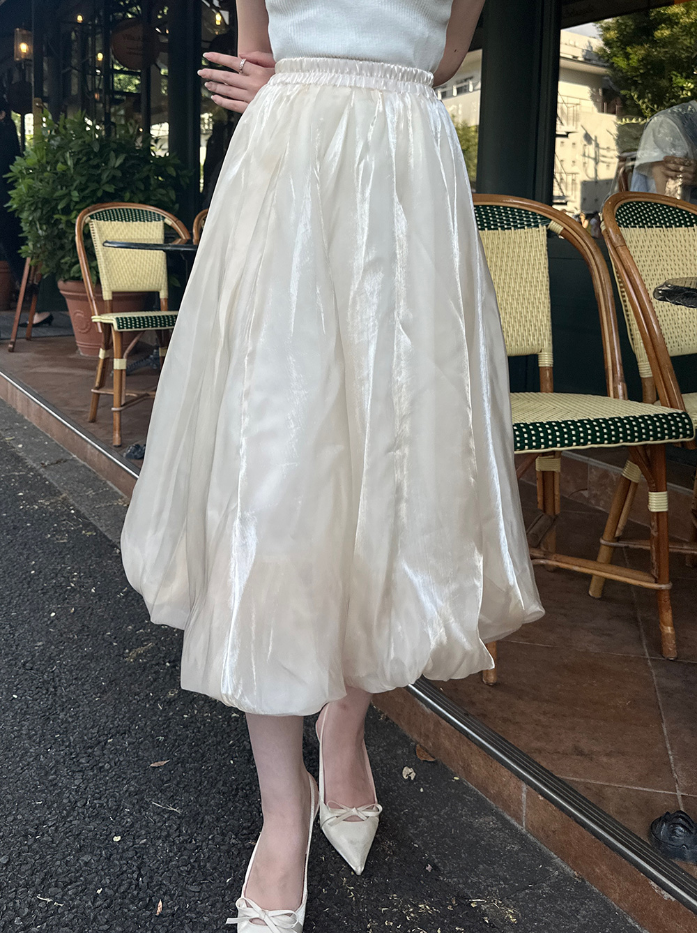 エアリーシフォンバルーンスカート | 詳細画像8