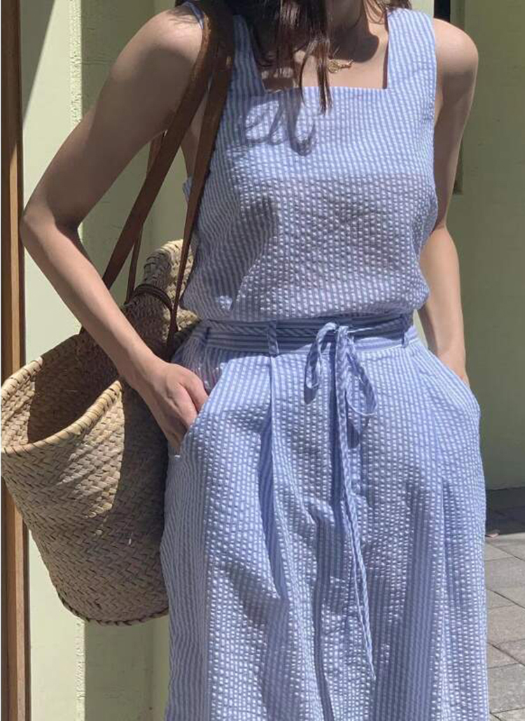 Max Mara ストライプ ノースリーブシャツ　スカート Max Mara ストライプ ノースリーブシャツ スカート Max Mara