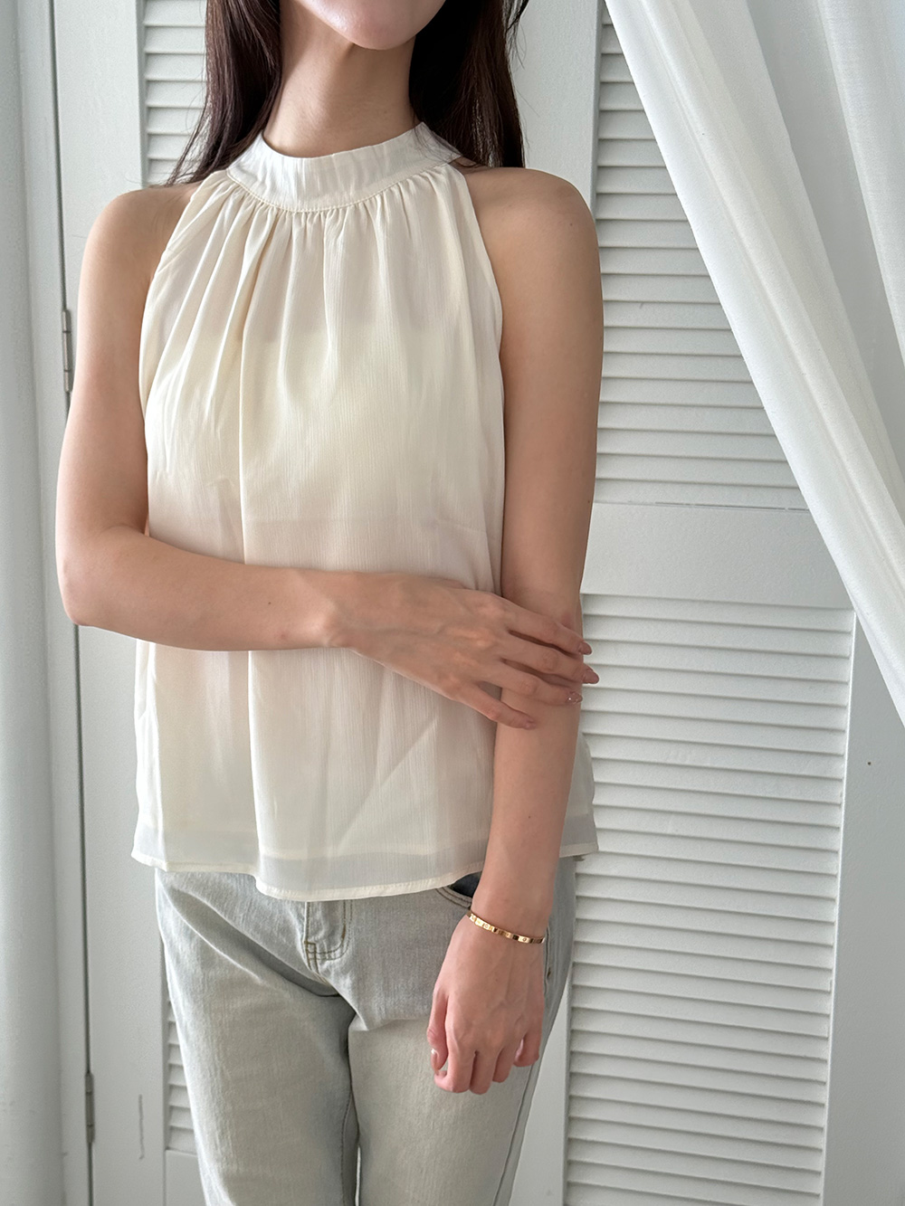 シアーホルターネックトップス | 詳細画像3