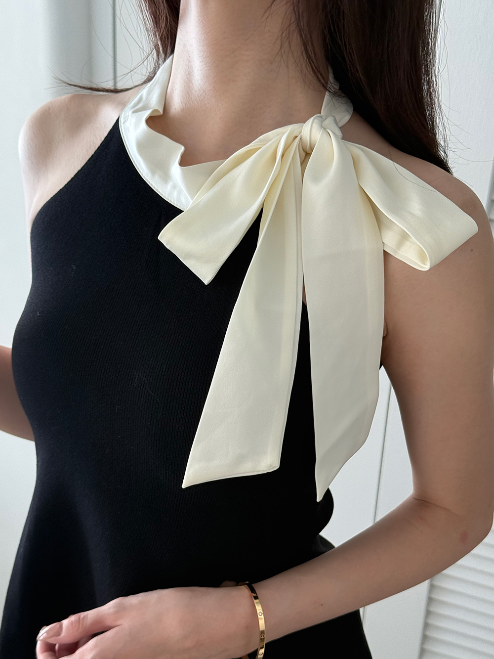 ホルターネックバイカラートップス | 詳細画像5