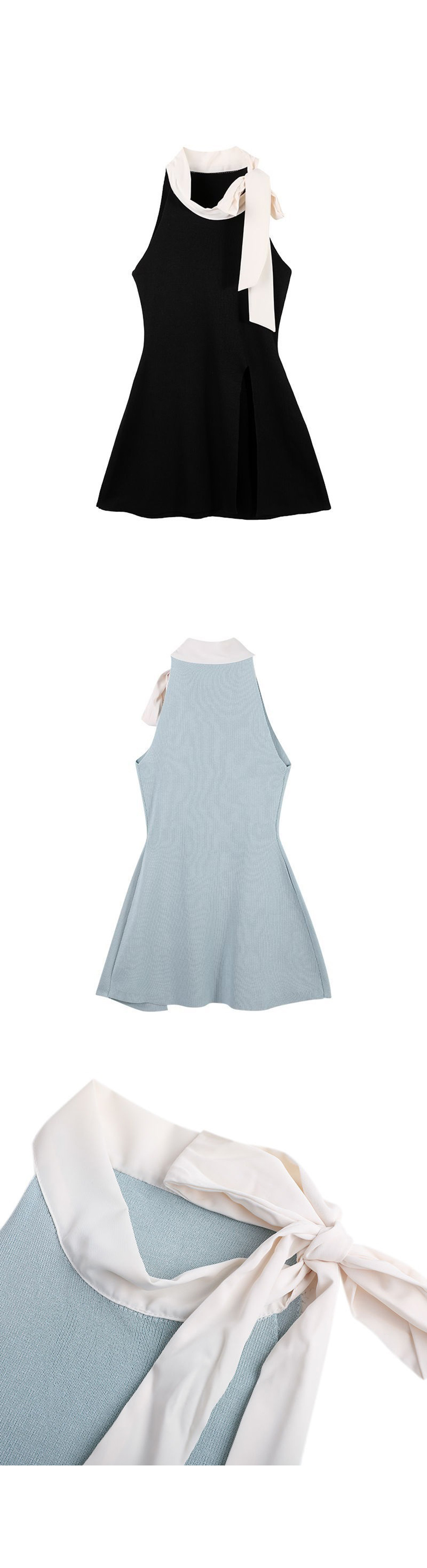 ホルターネックバイカラートップス | 詳細画像11