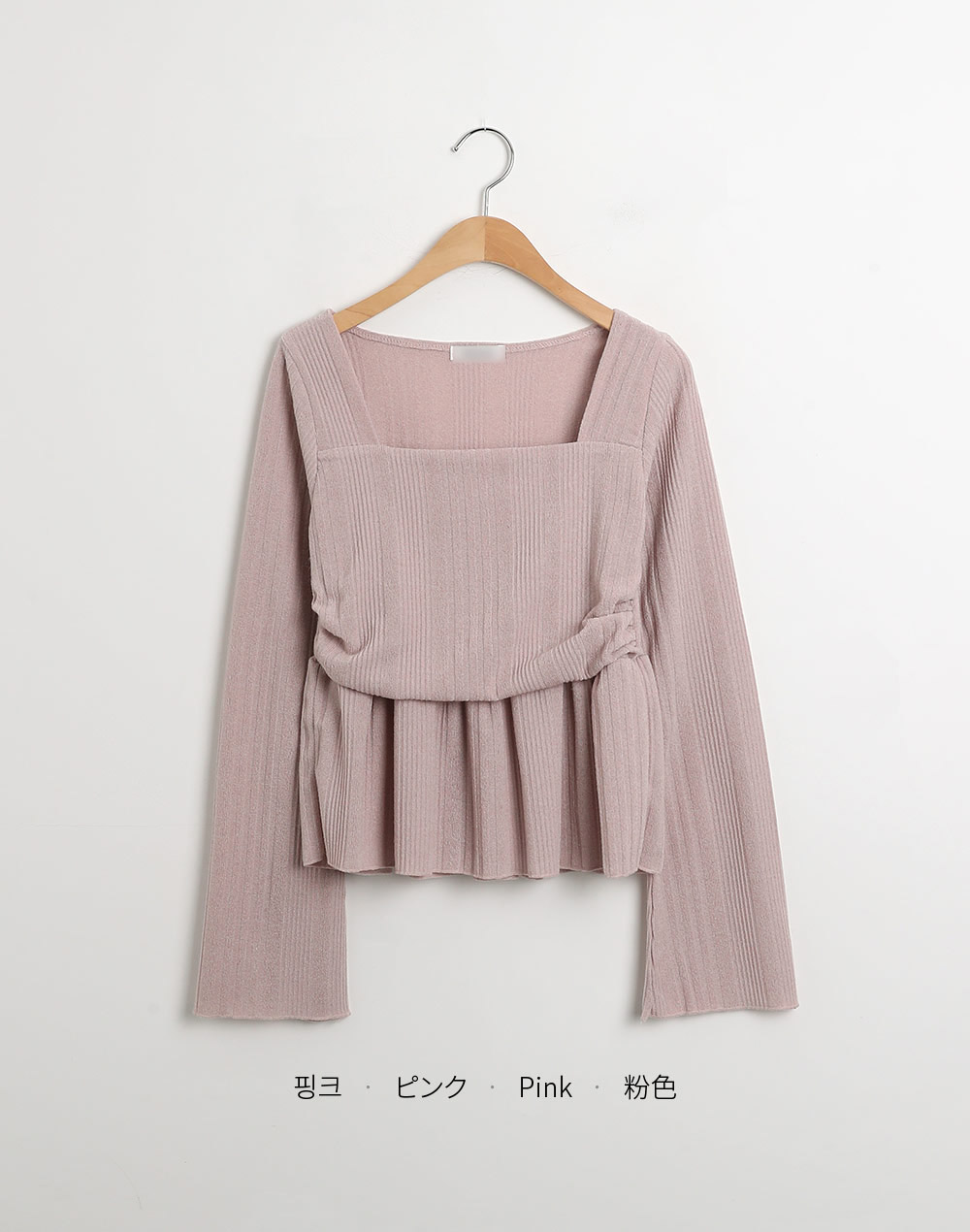 スクエアペプラムクロップドリブTシャツ | 詳細画像13