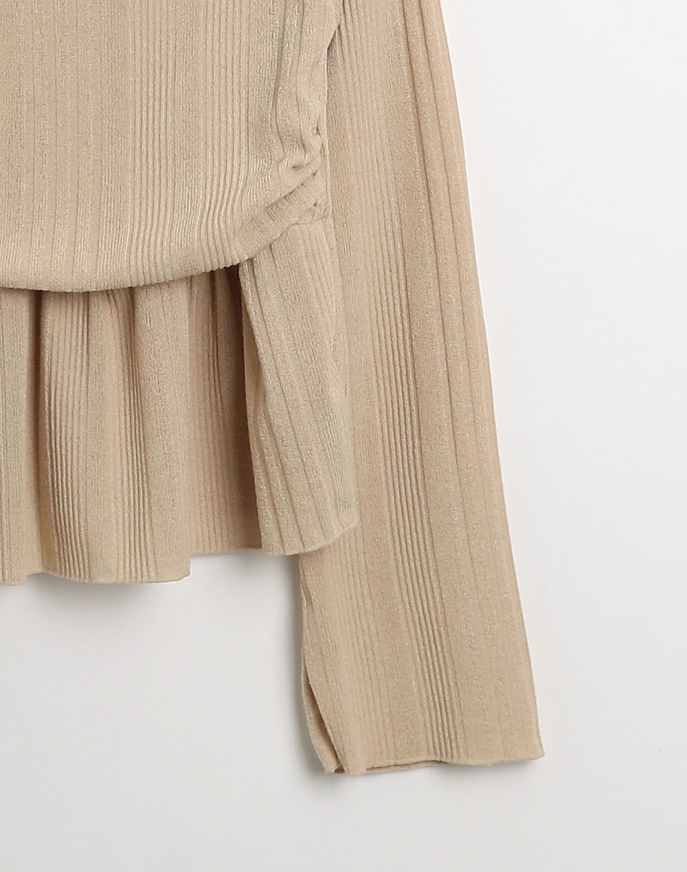 スクエアペプラムクロップドリブTシャツ | 詳細画像18