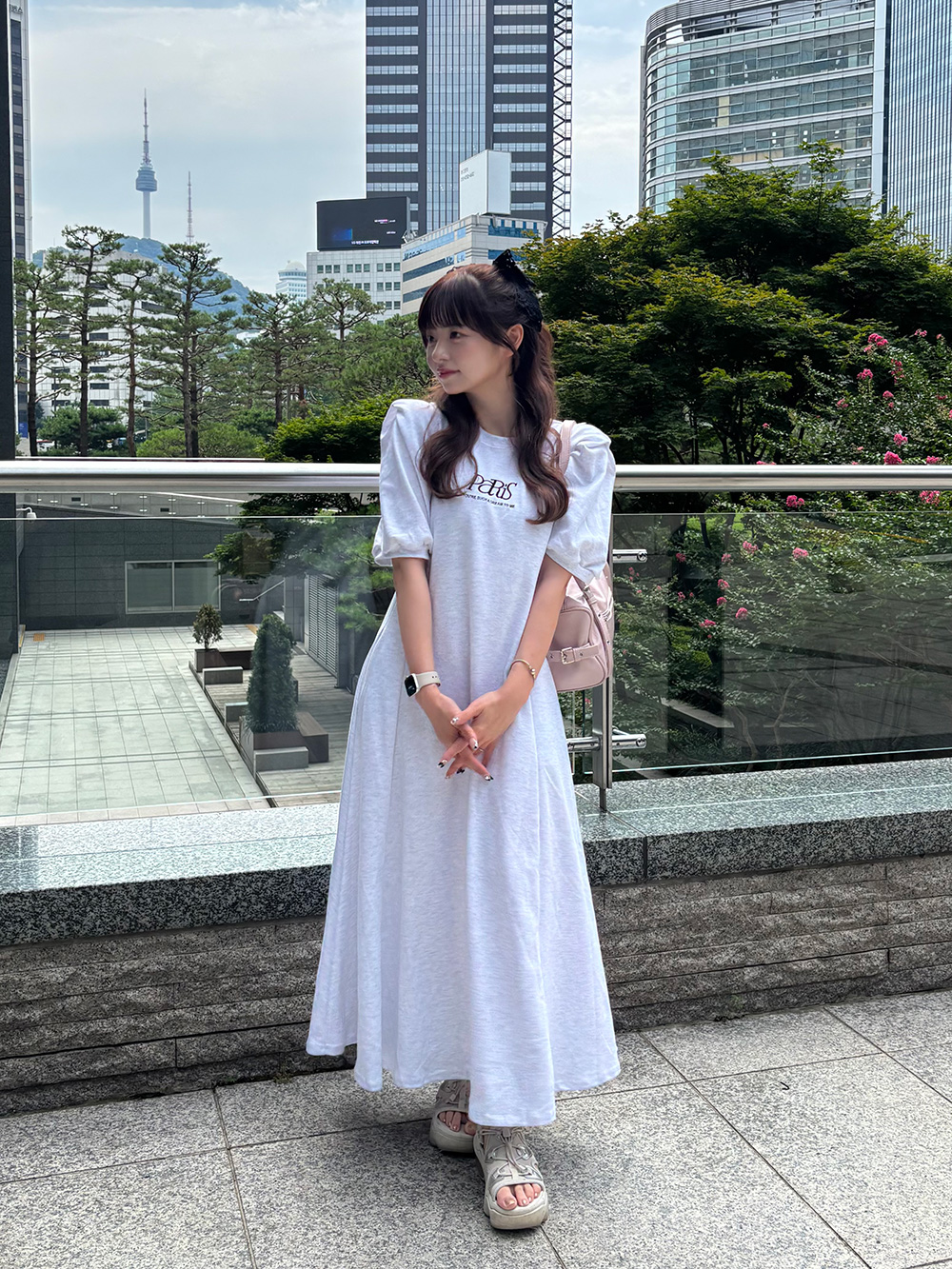 ロゴ刺繍ワンピース | 詳細画像6