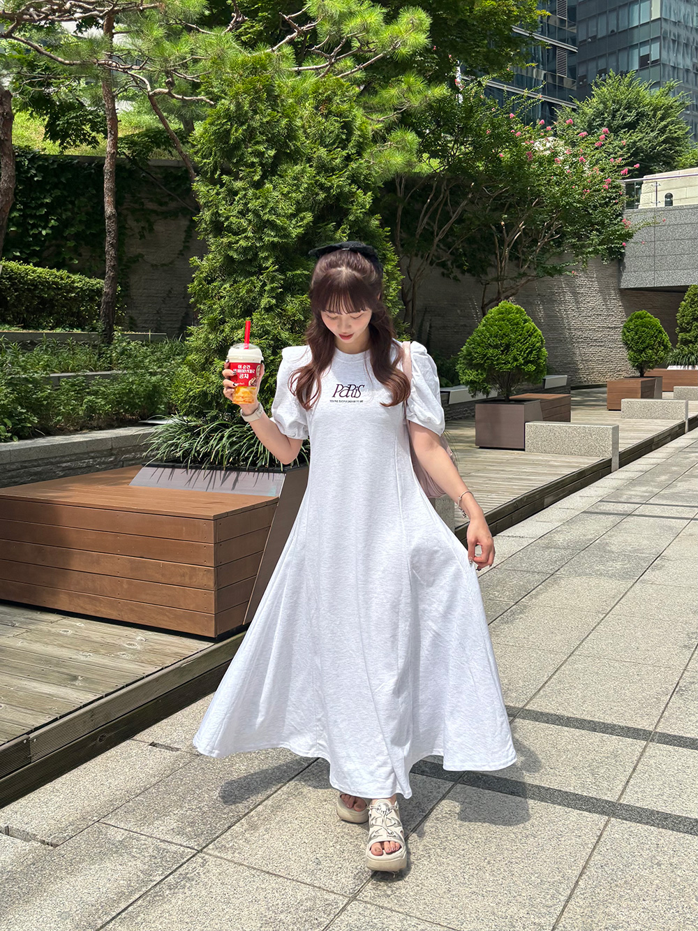 ロゴ刺繍ワンピース | 詳細画像15