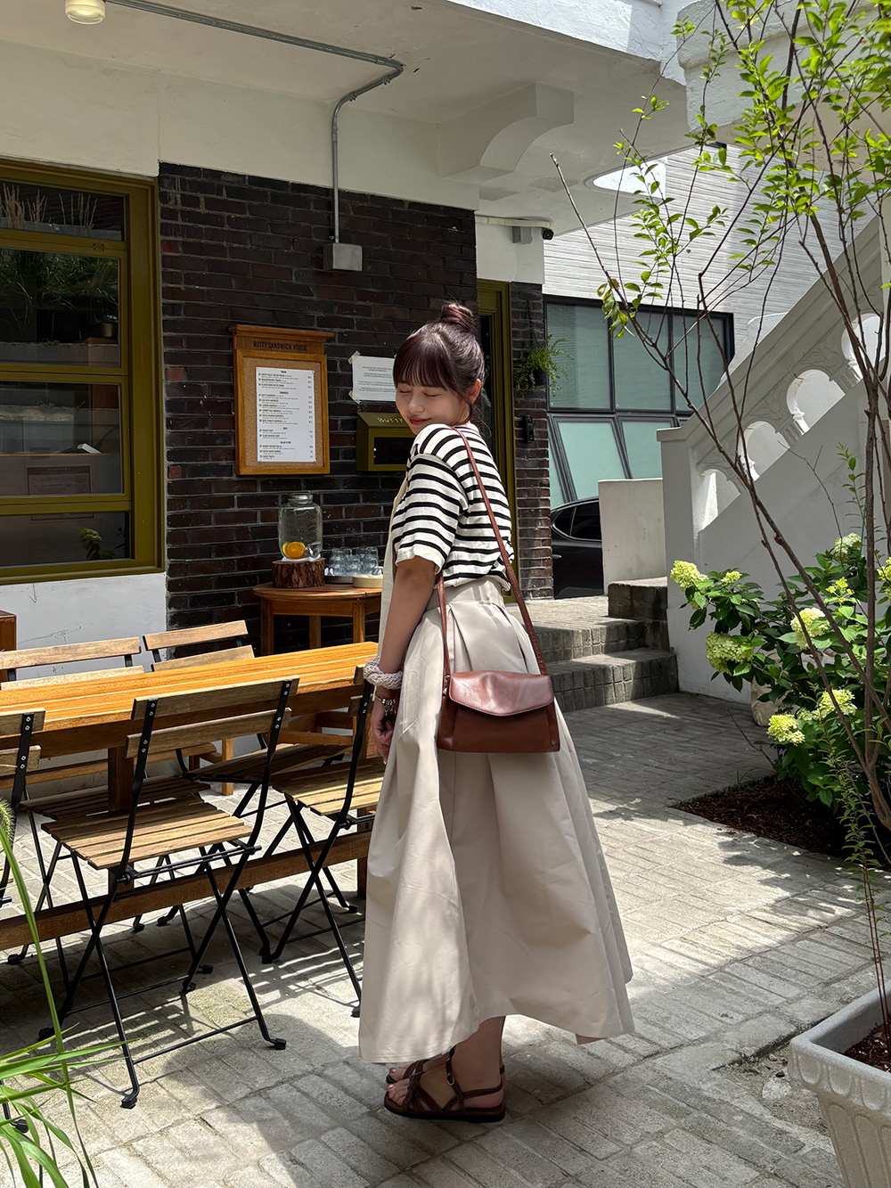 肩掛け風ボーダーニット | レディースファッション通販 - DHOLIC