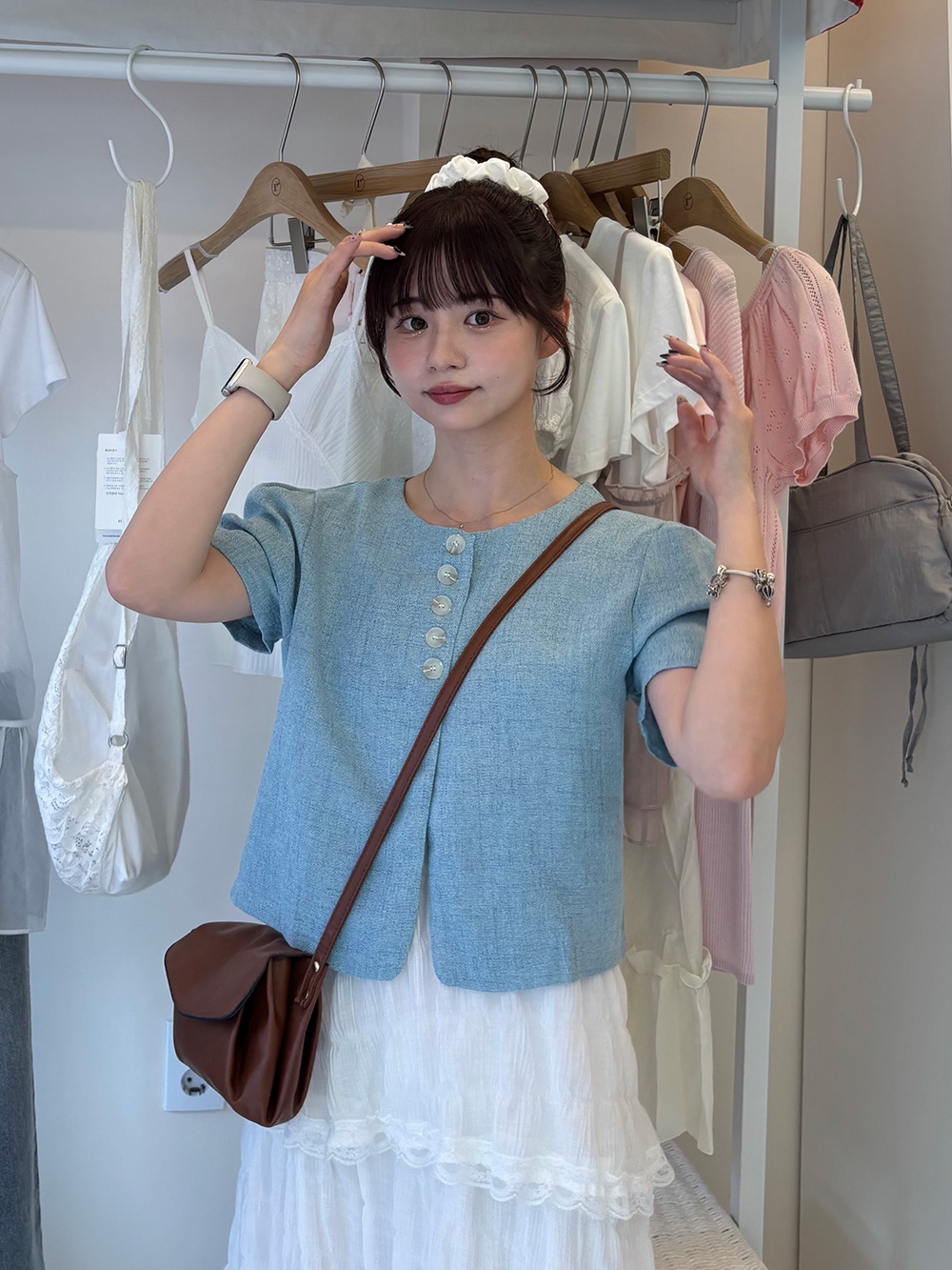 パフスリーブボタンジャケット | 詳細画像4