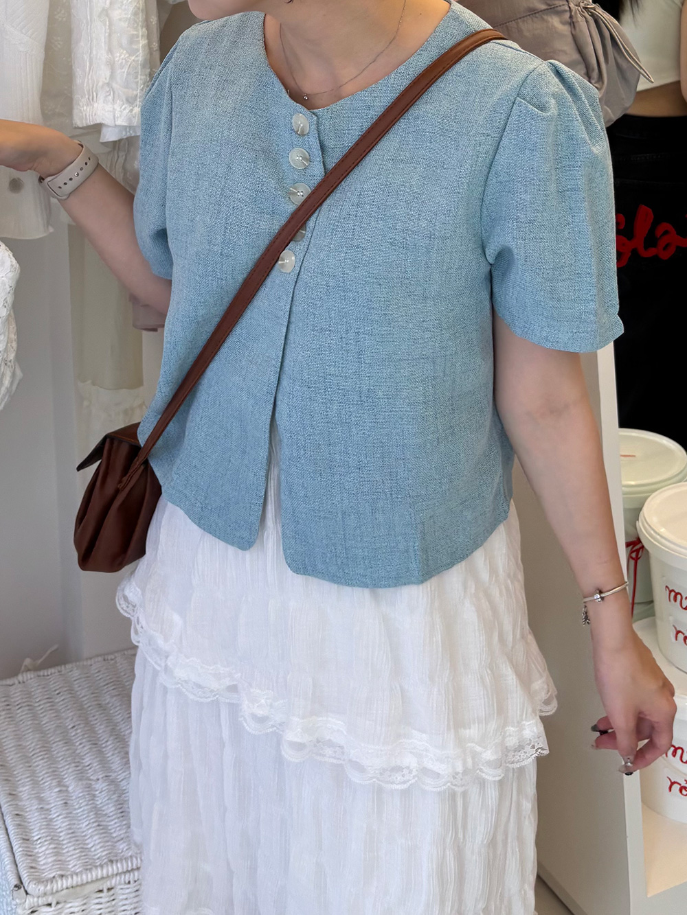 パフスリーブボタンジャケット | 詳細画像5