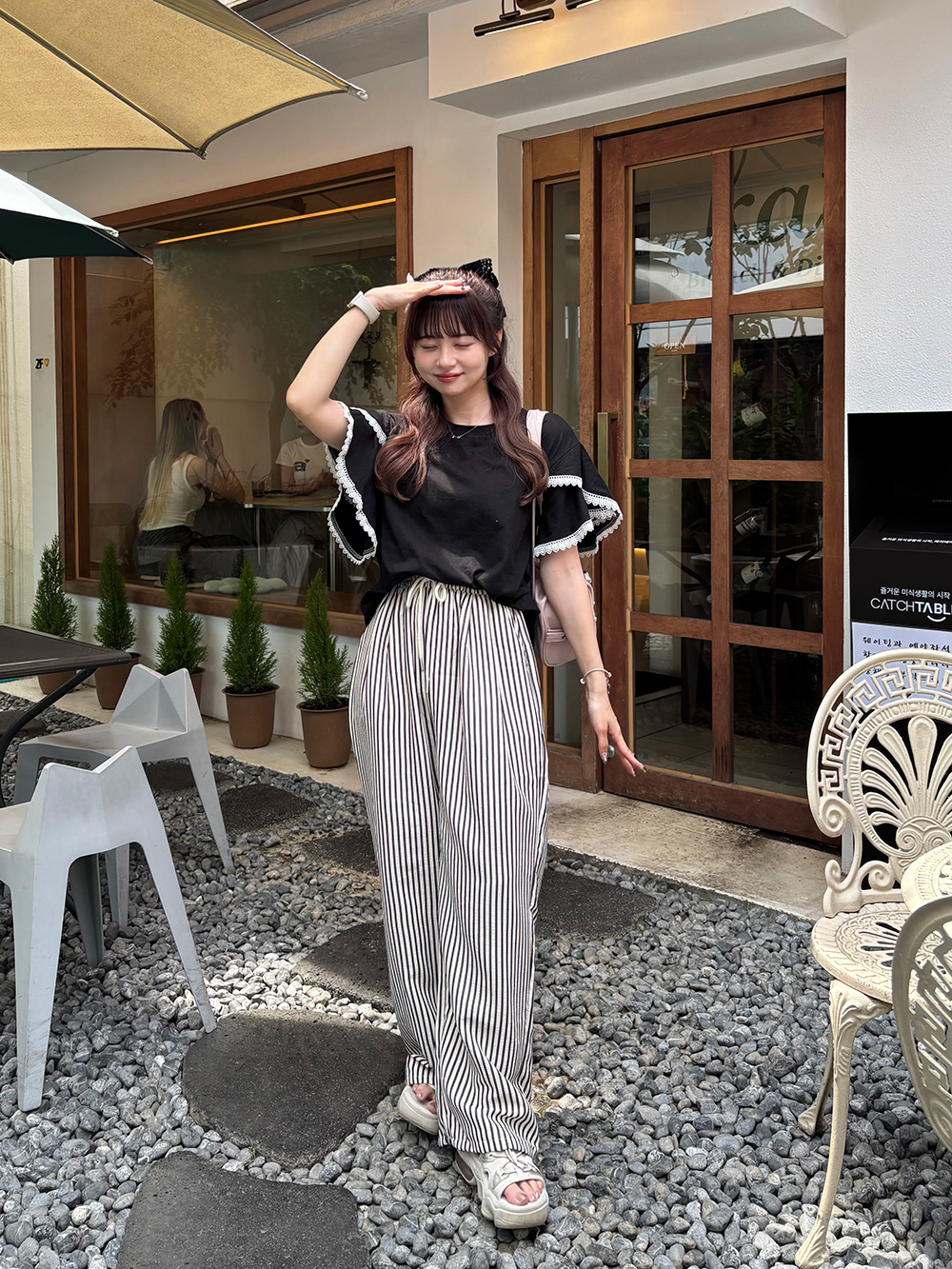 ストライプリネンパンツ | 詳細画像3