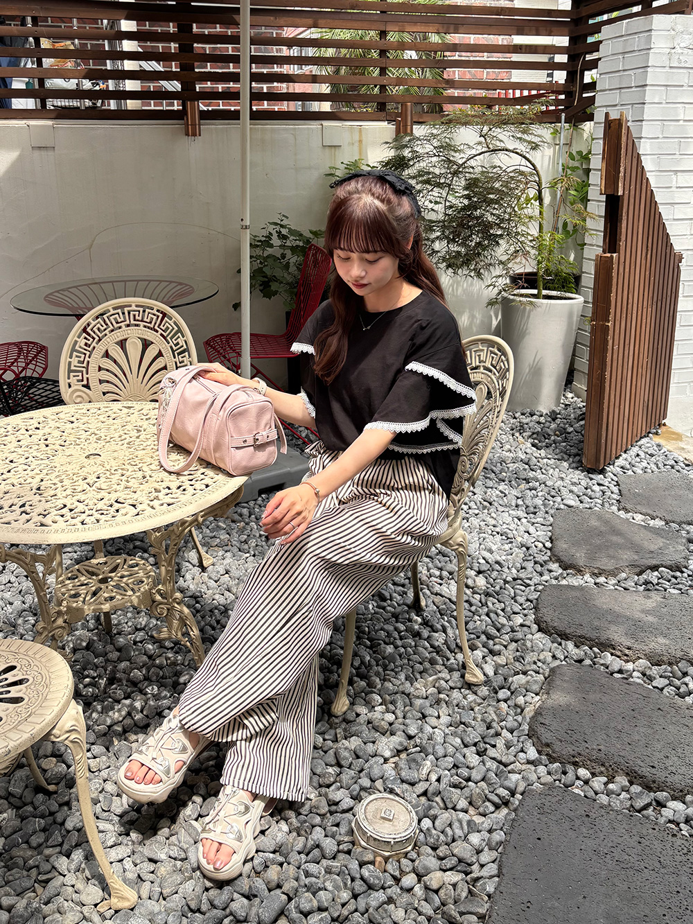 ストライプリネンパンツ | 詳細画像12