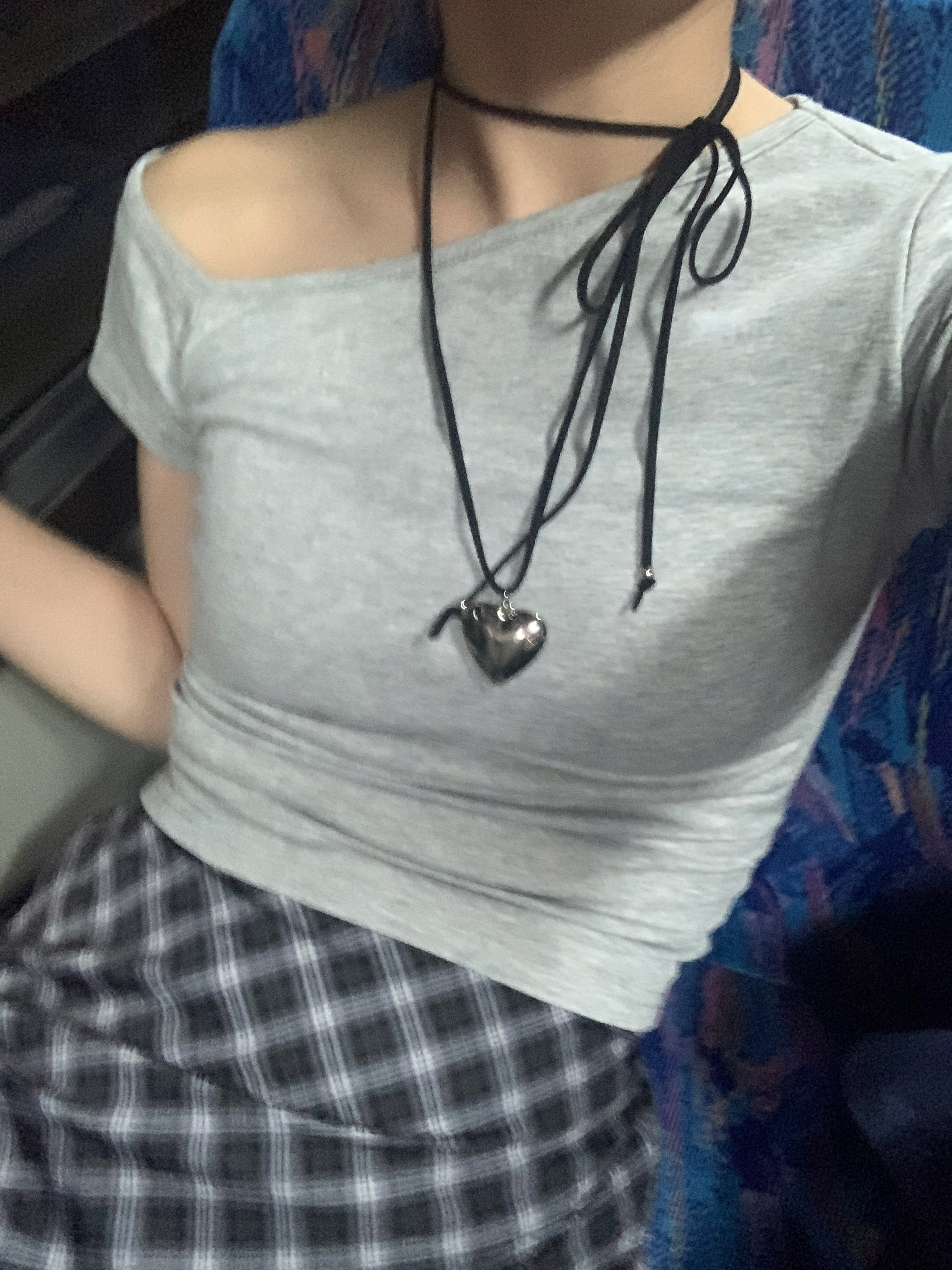 カップ付ワンショルスリム半袖Tシャツ | 詳細画像2