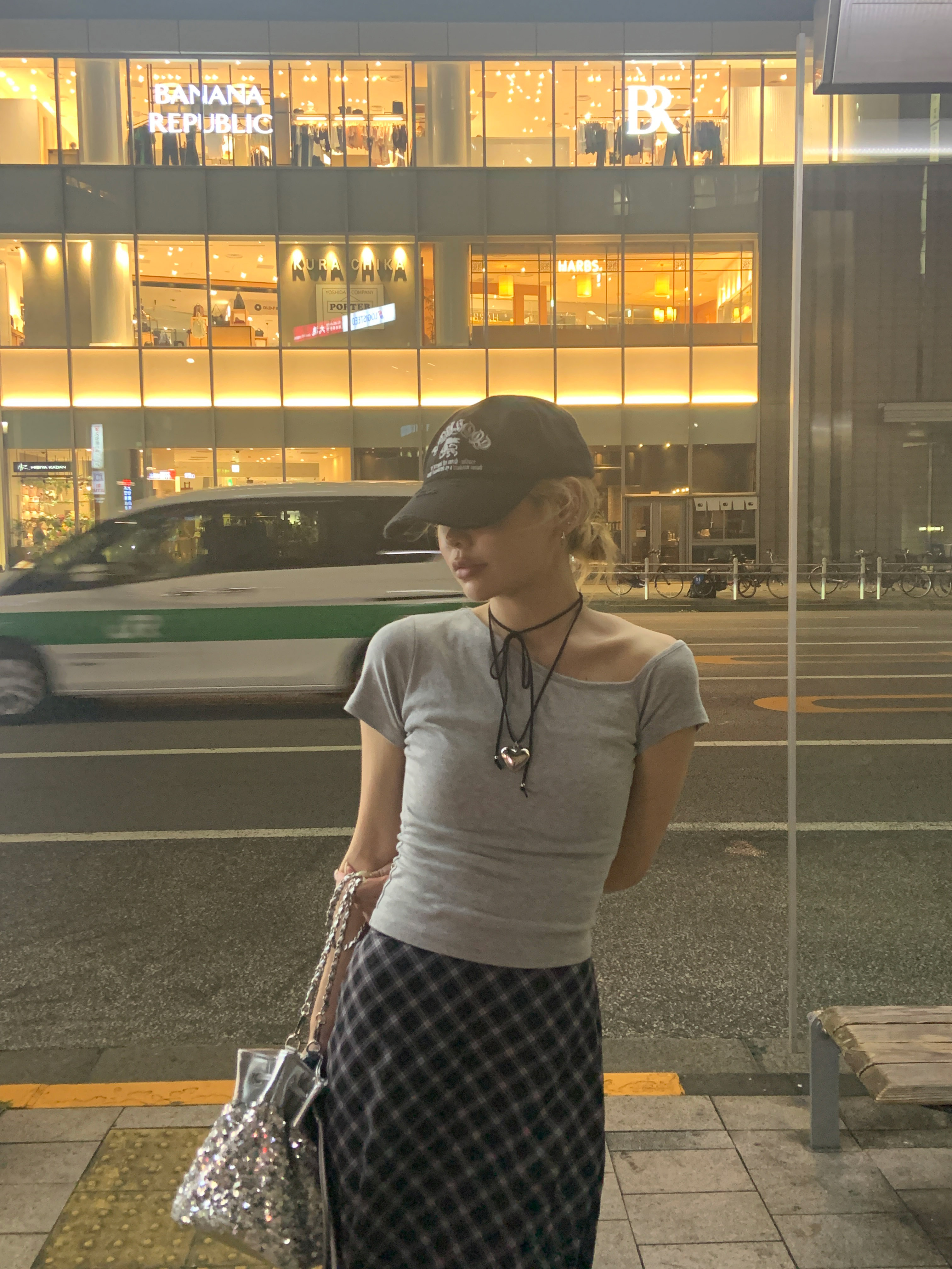 カップ付ワンショルスリム半袖Tシャツ | 詳細画像3