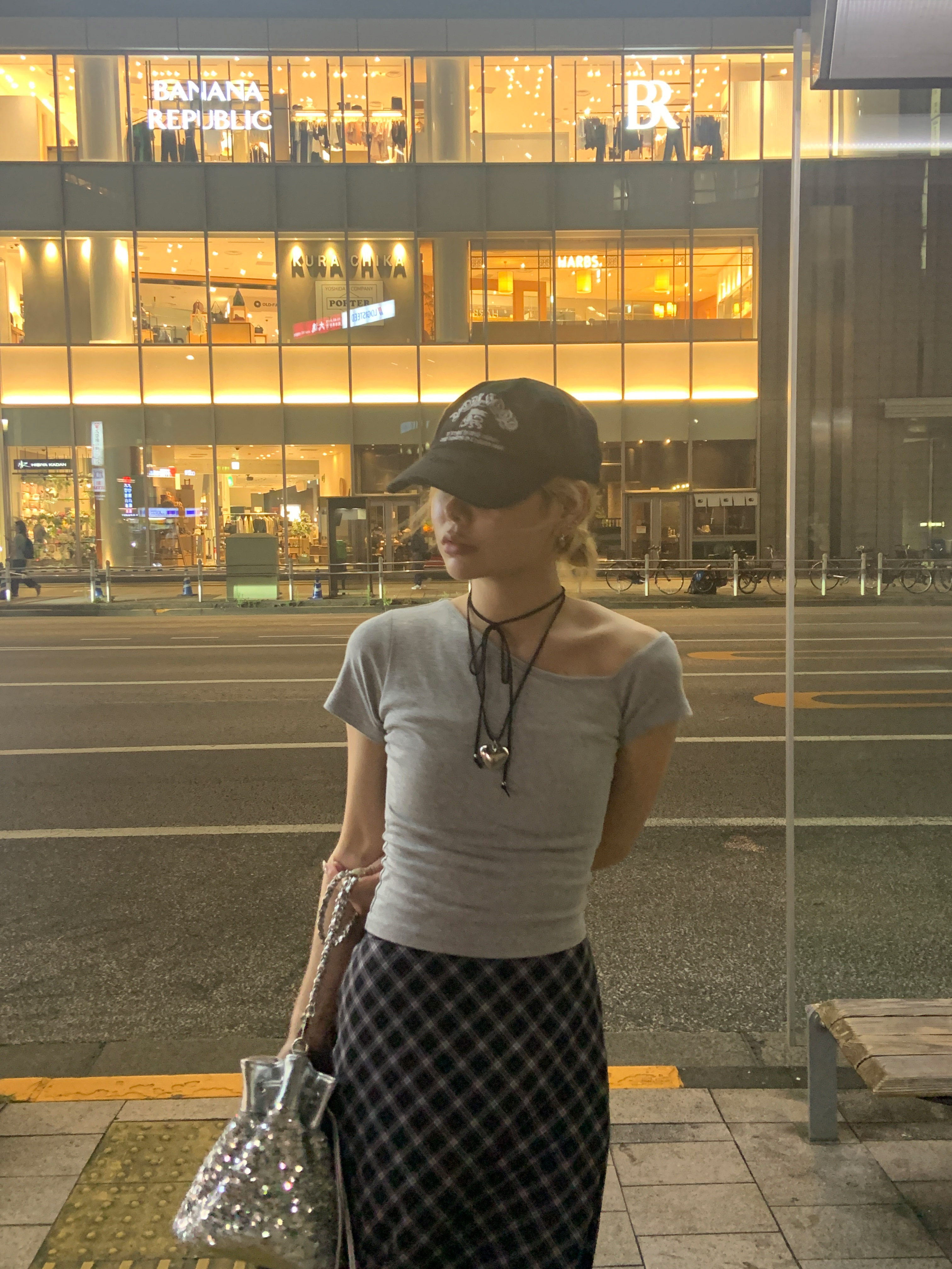 カップ付ワンショルスリム半袖Tシャツ | 詳細画像5