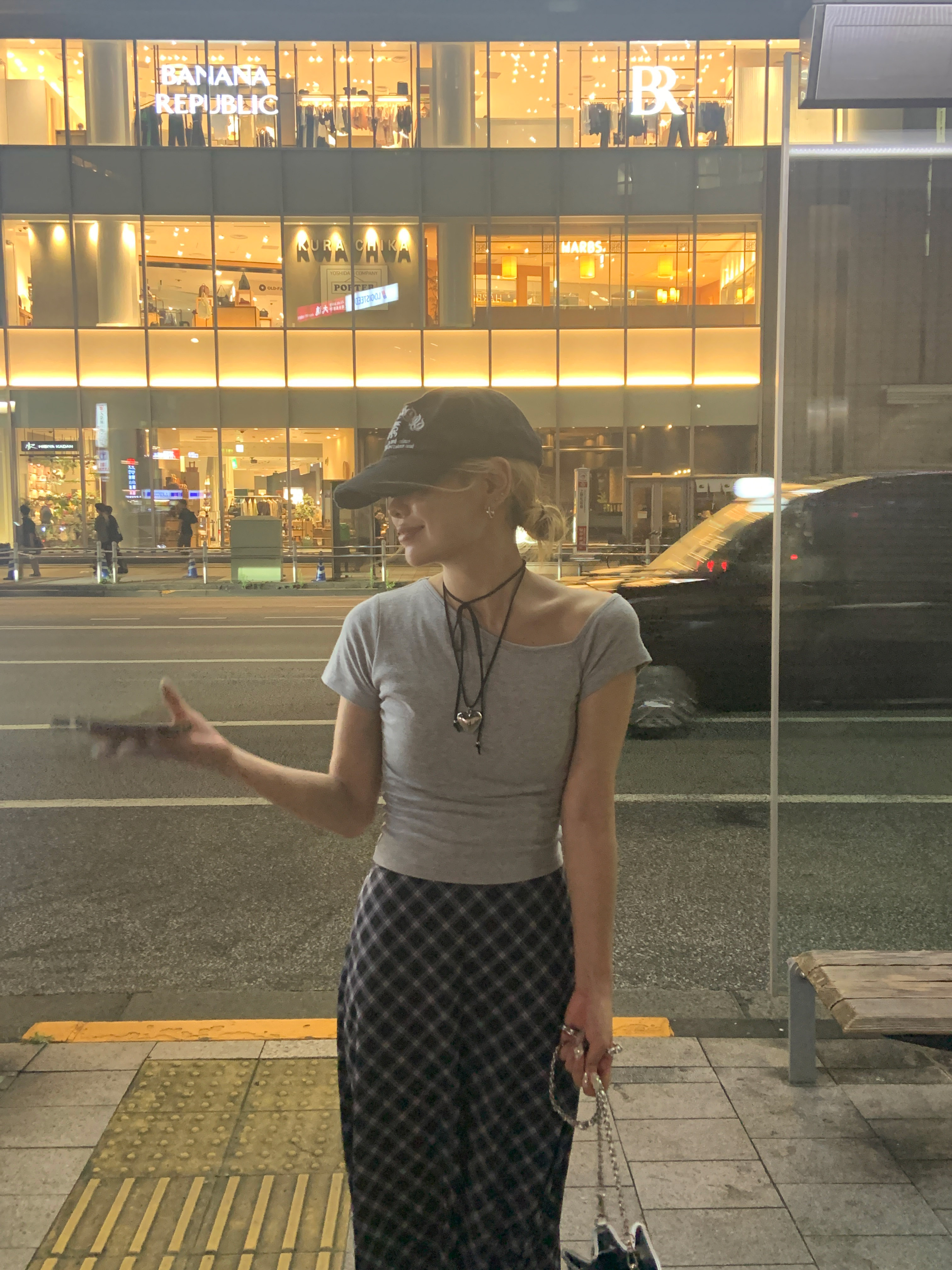 カップ付ワンショルスリム半袖Tシャツ | 詳細画像7